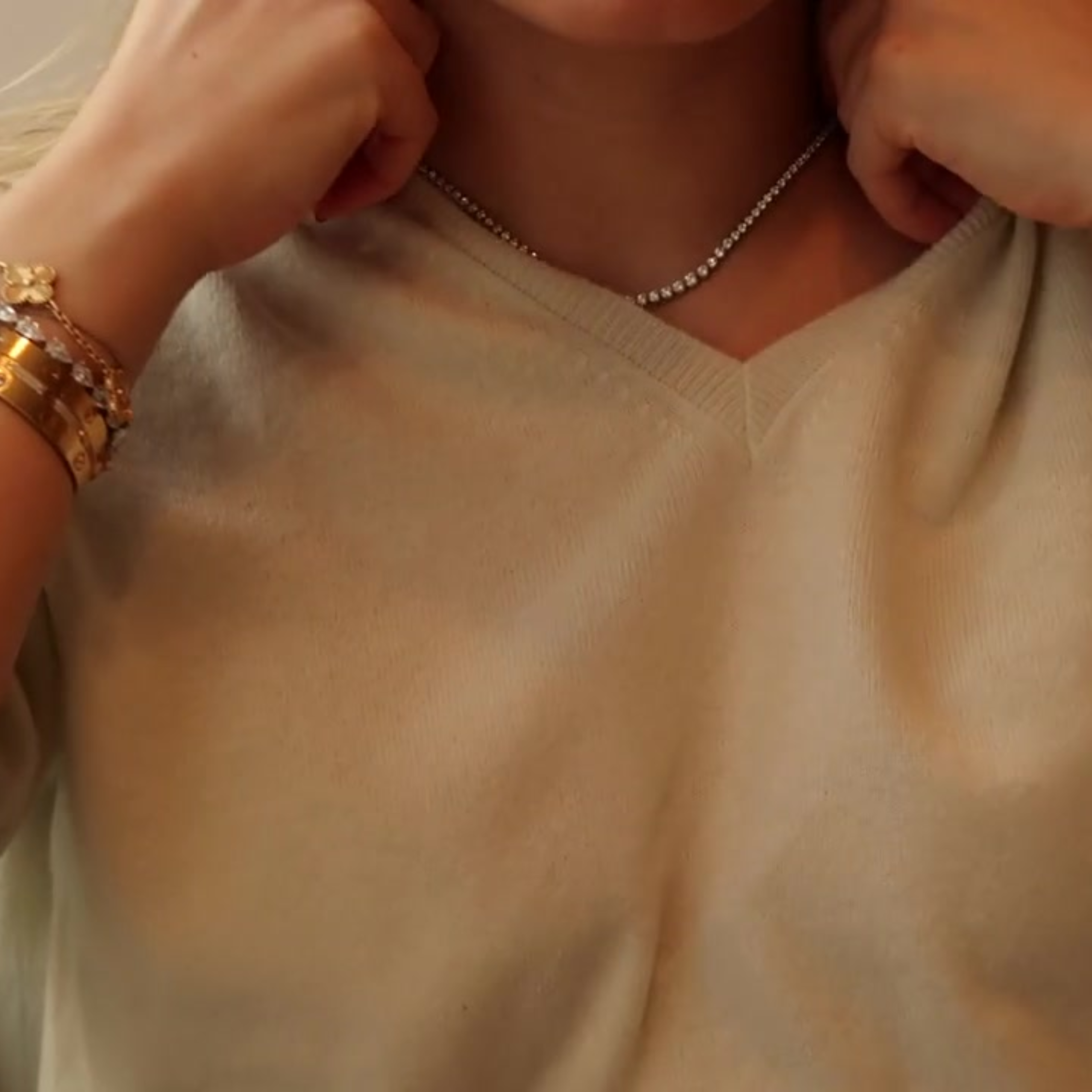 Deborah Bezel Round Tennis Necklace