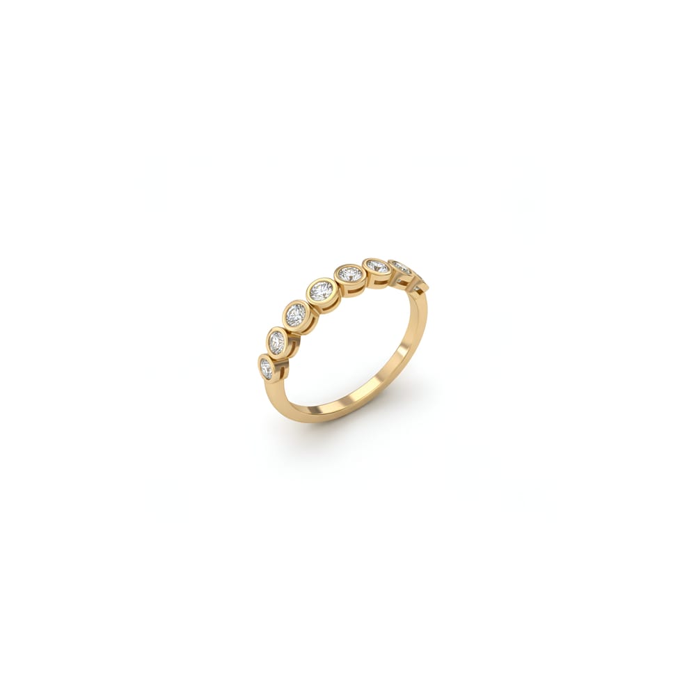 Rana Half Eternity Bezel Round Ring