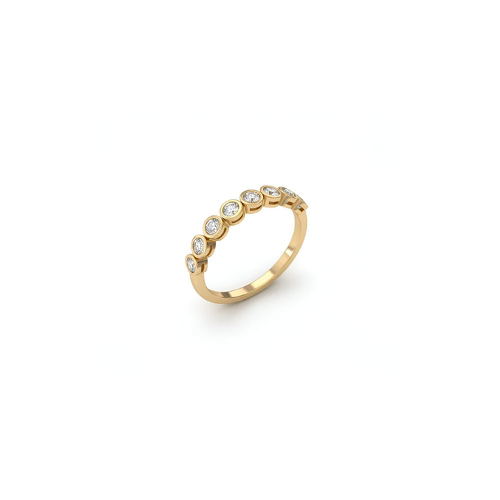 Rana Half Eternity Bezel Round Ring
