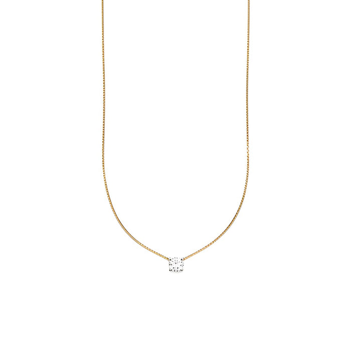 Celine Round Solitaire Necklace