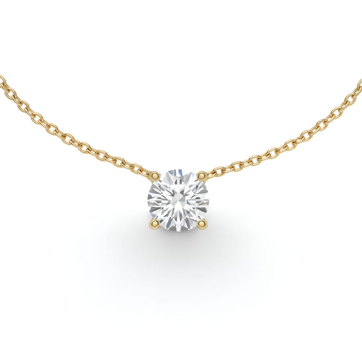 Celine Round Solitaire Necklace