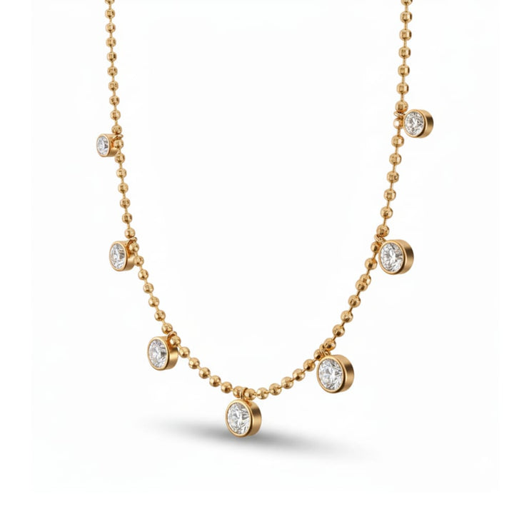 Raven Round Bezel Charm Necklace