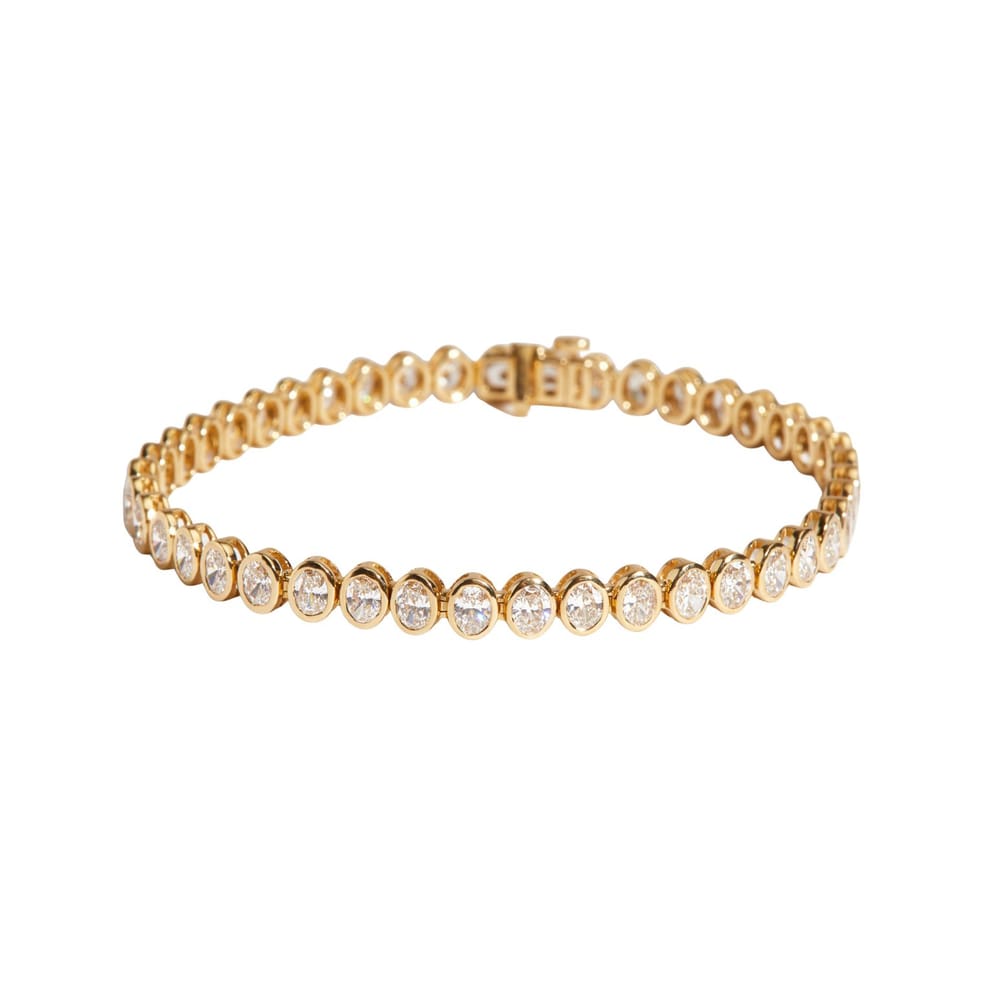 Bezel Oval Tennis Bracelet