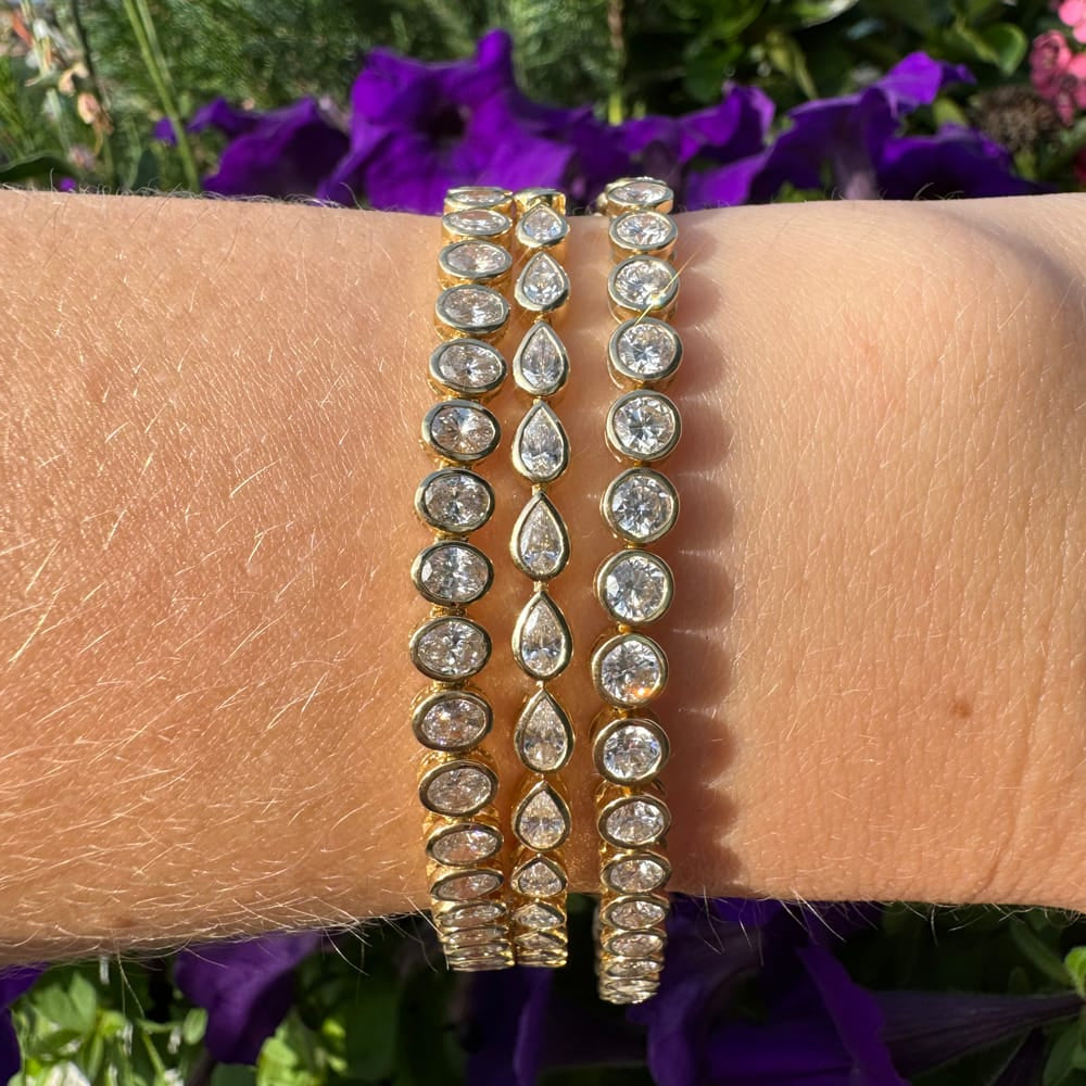 Bezel Round Tennis Bracelet