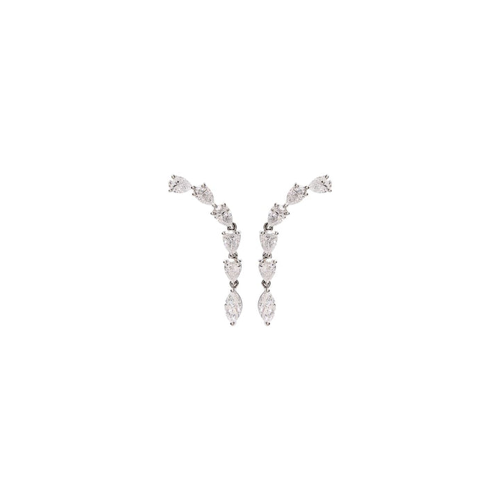 Dylan Curved Pear Drop Earrings