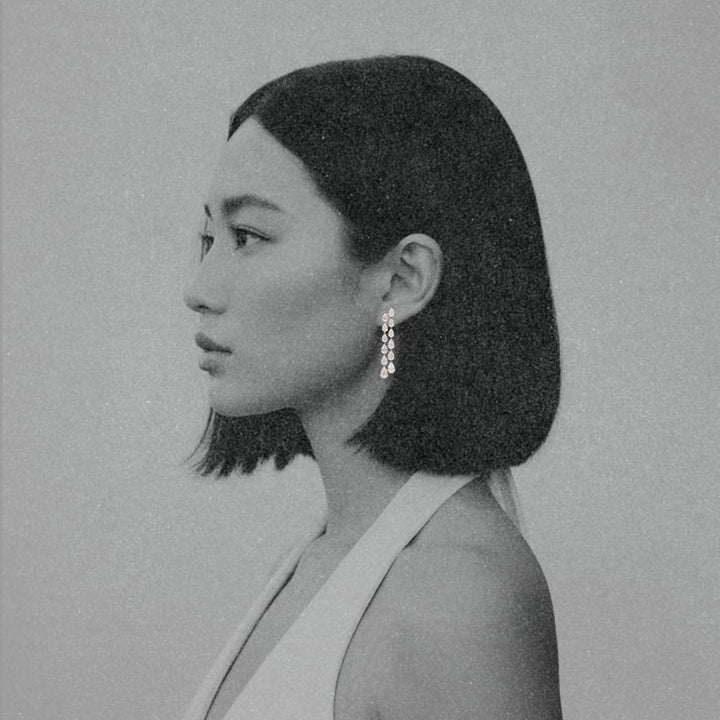 Pisces Pear Double Drop Earrings