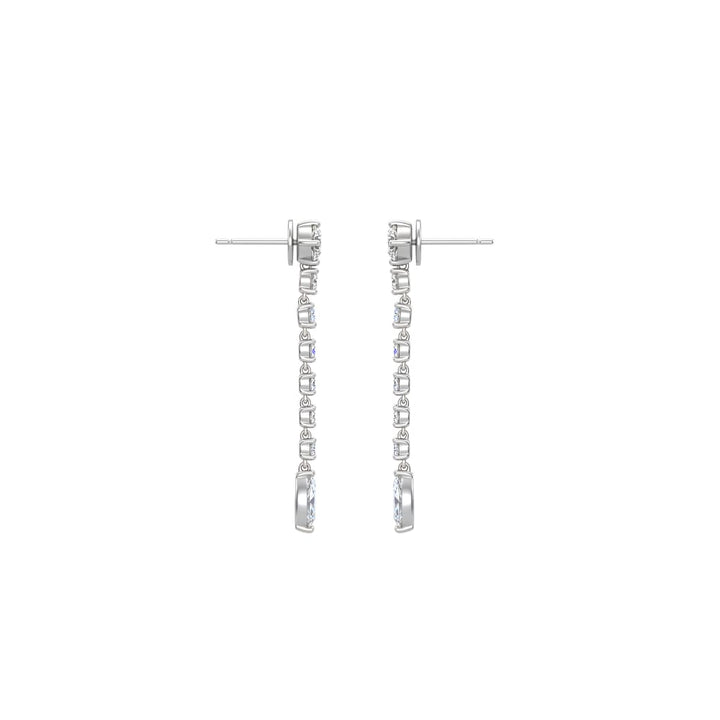 Arrow Round Drops with Single Marquise