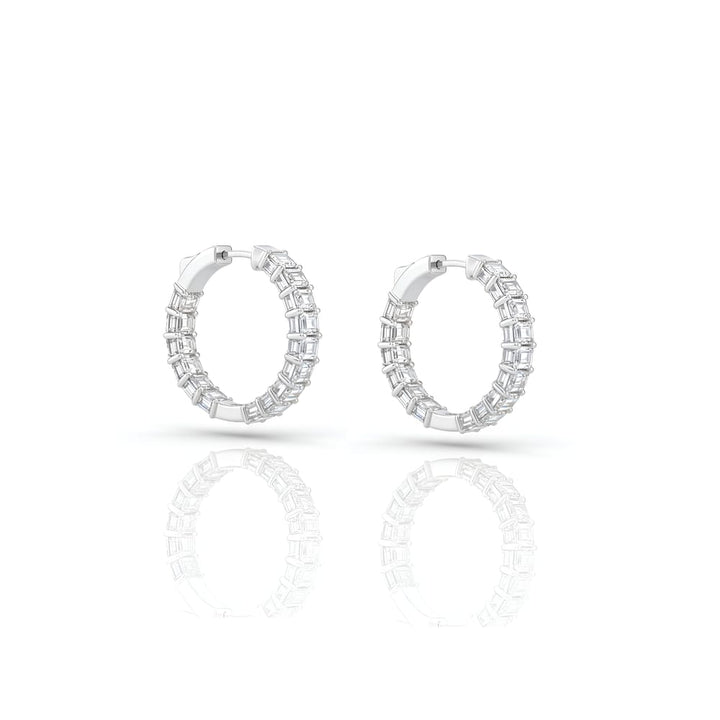 Danielle Medium Emerald Hoops