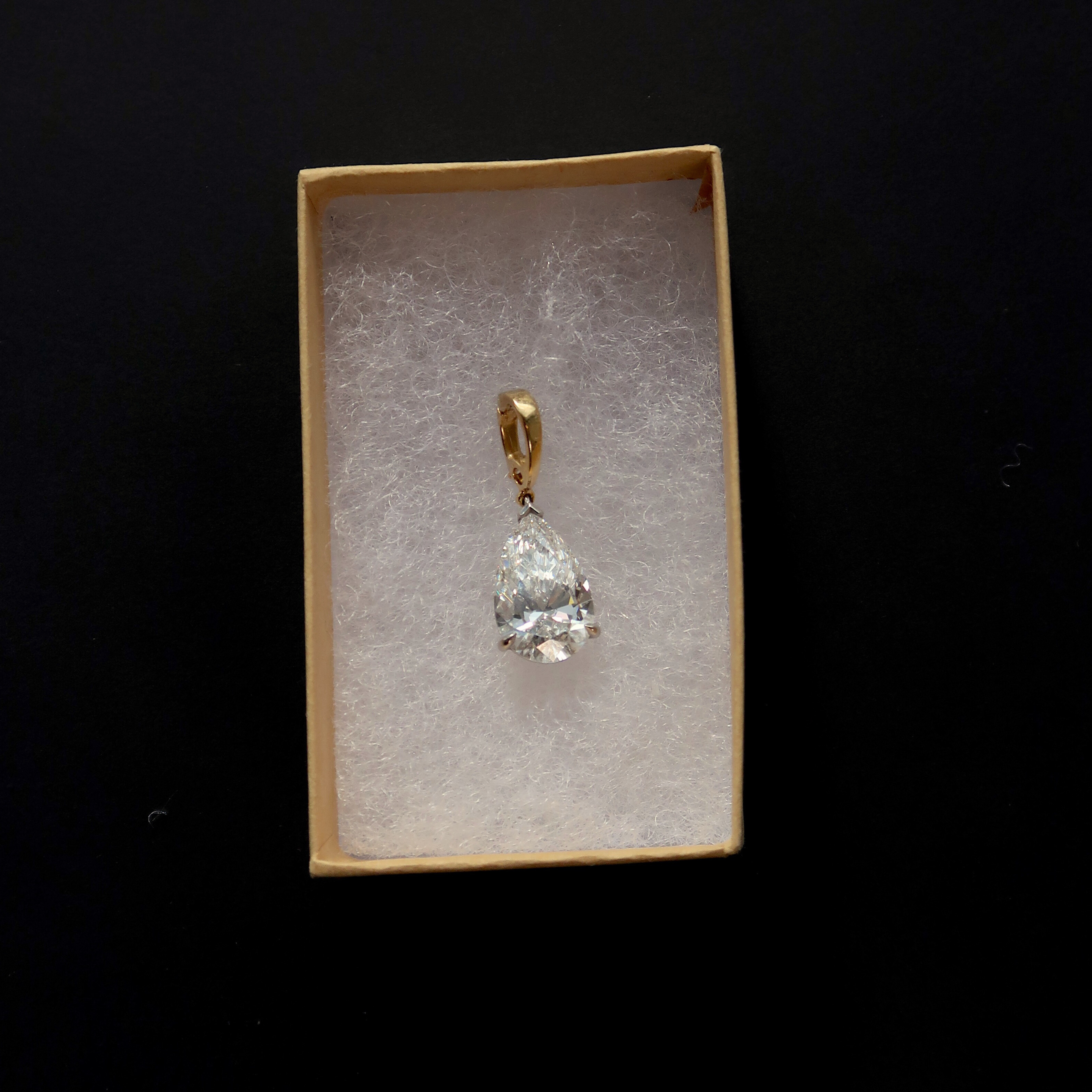 Mega Pear Diamond Charm