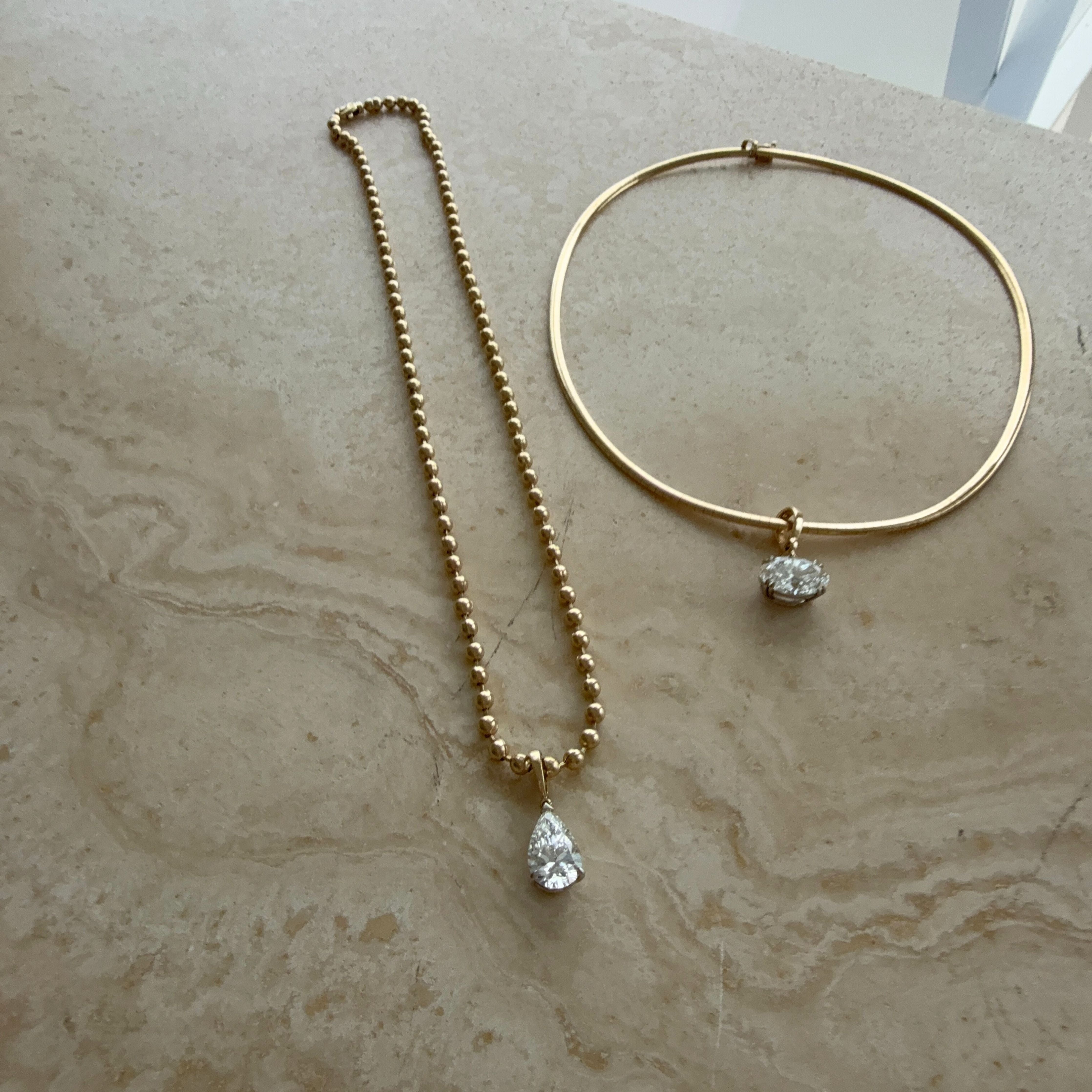 Mega Pear Diamond Charm