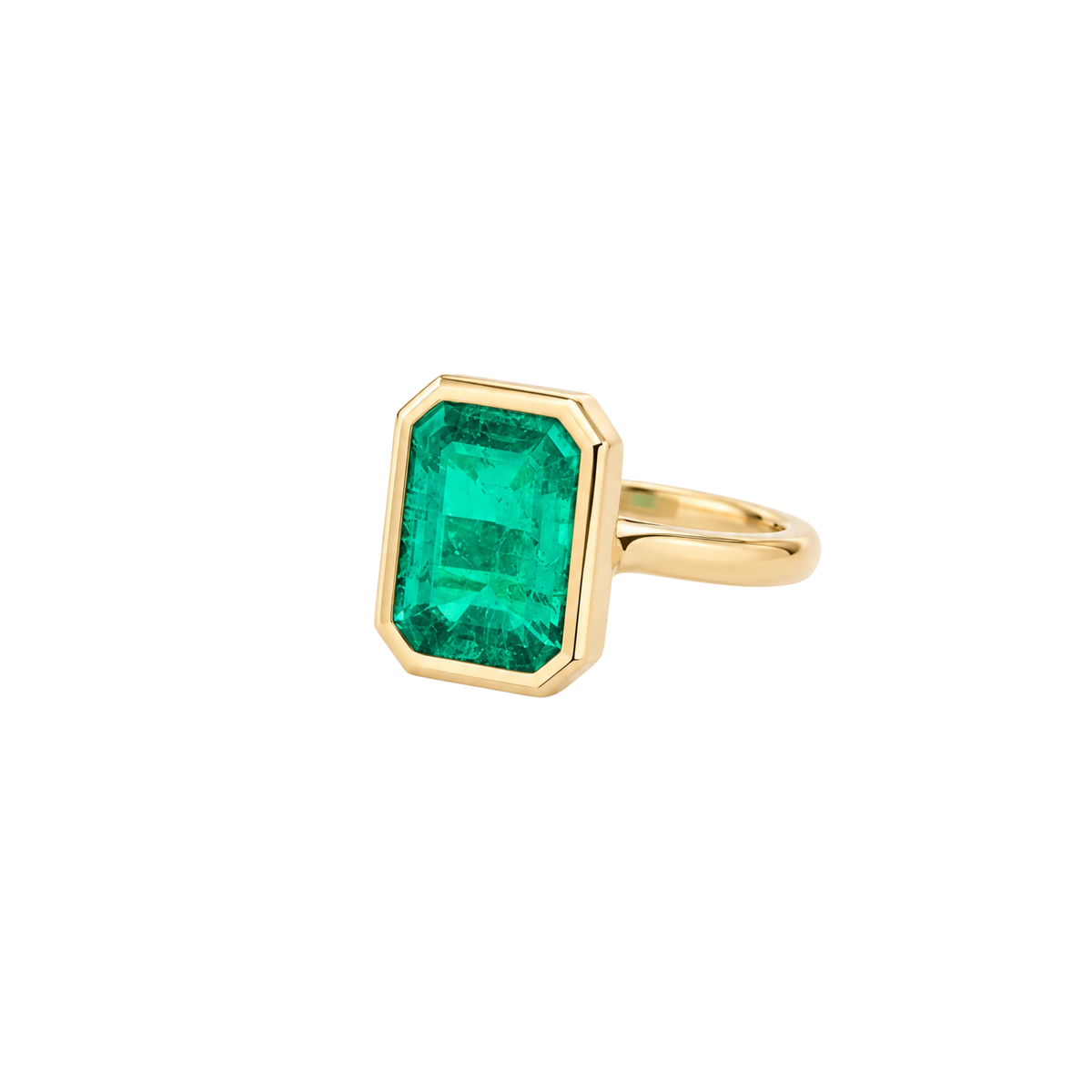 Inés Emerald Bezel Ring
