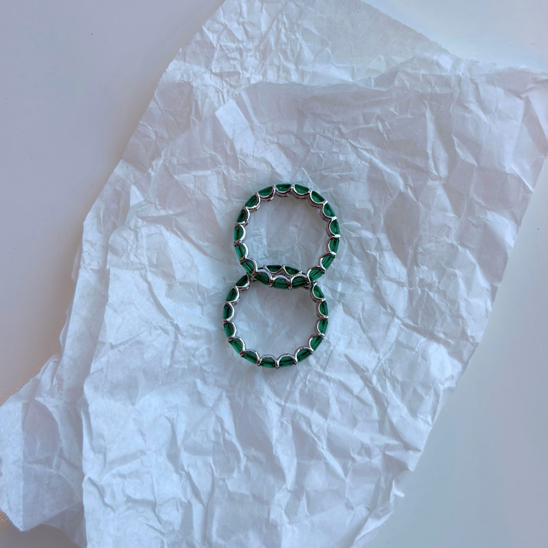 Bespoke Emerald Eternity Bands
