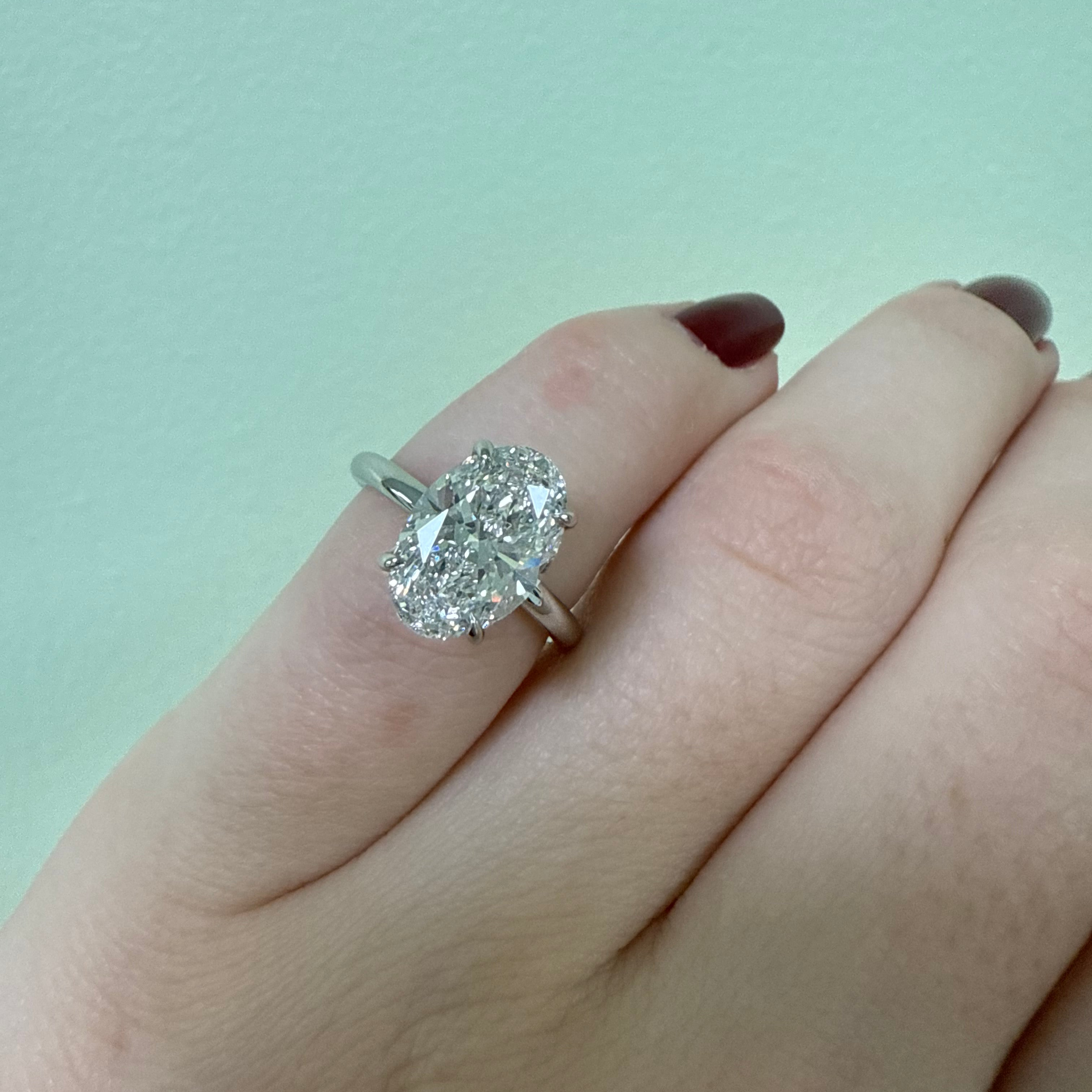 Custom A+E Engagement Ring and Wedding Bands