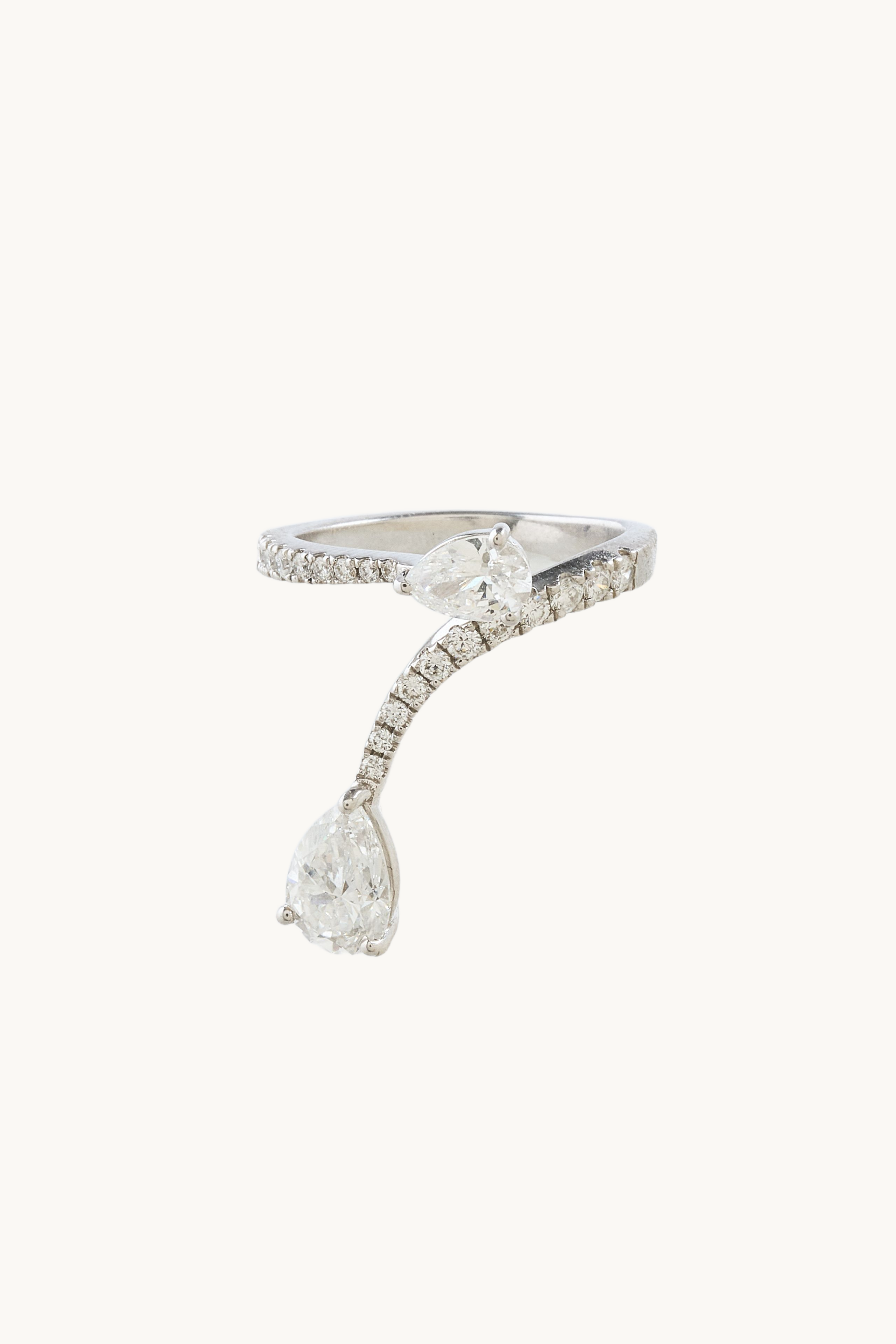 Colette Double Pear Diamond Wrap Ring
