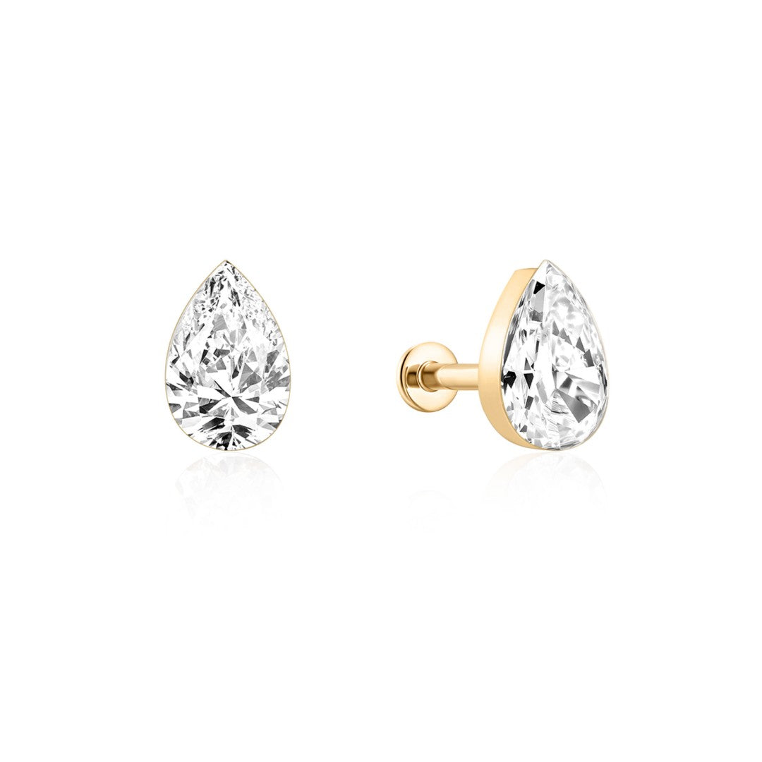 NEW The Hazel Pear Diamond Stud Earrings