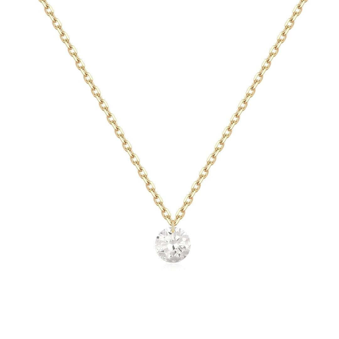 NEW The Ivy Diamond Solitaire Necklace