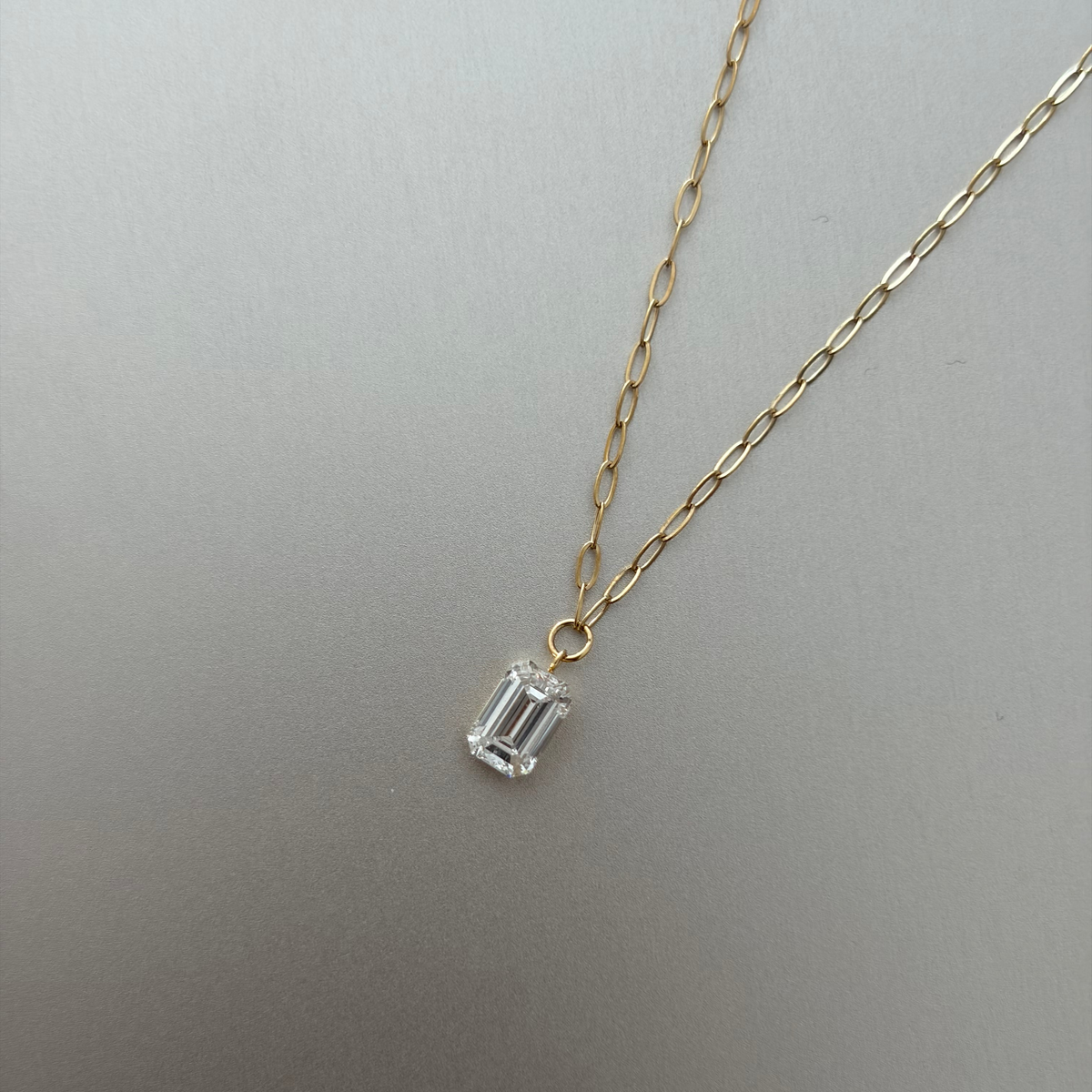 NEW Mia Emerald Cut Diamond Necklace