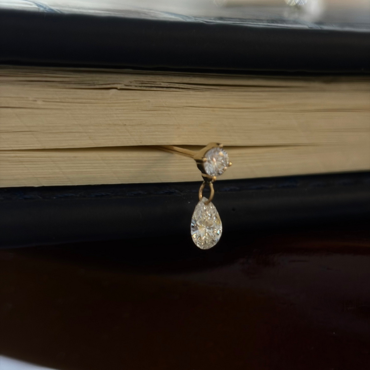 NEW The Sadie Pear Diamond Drop Stud Earrings