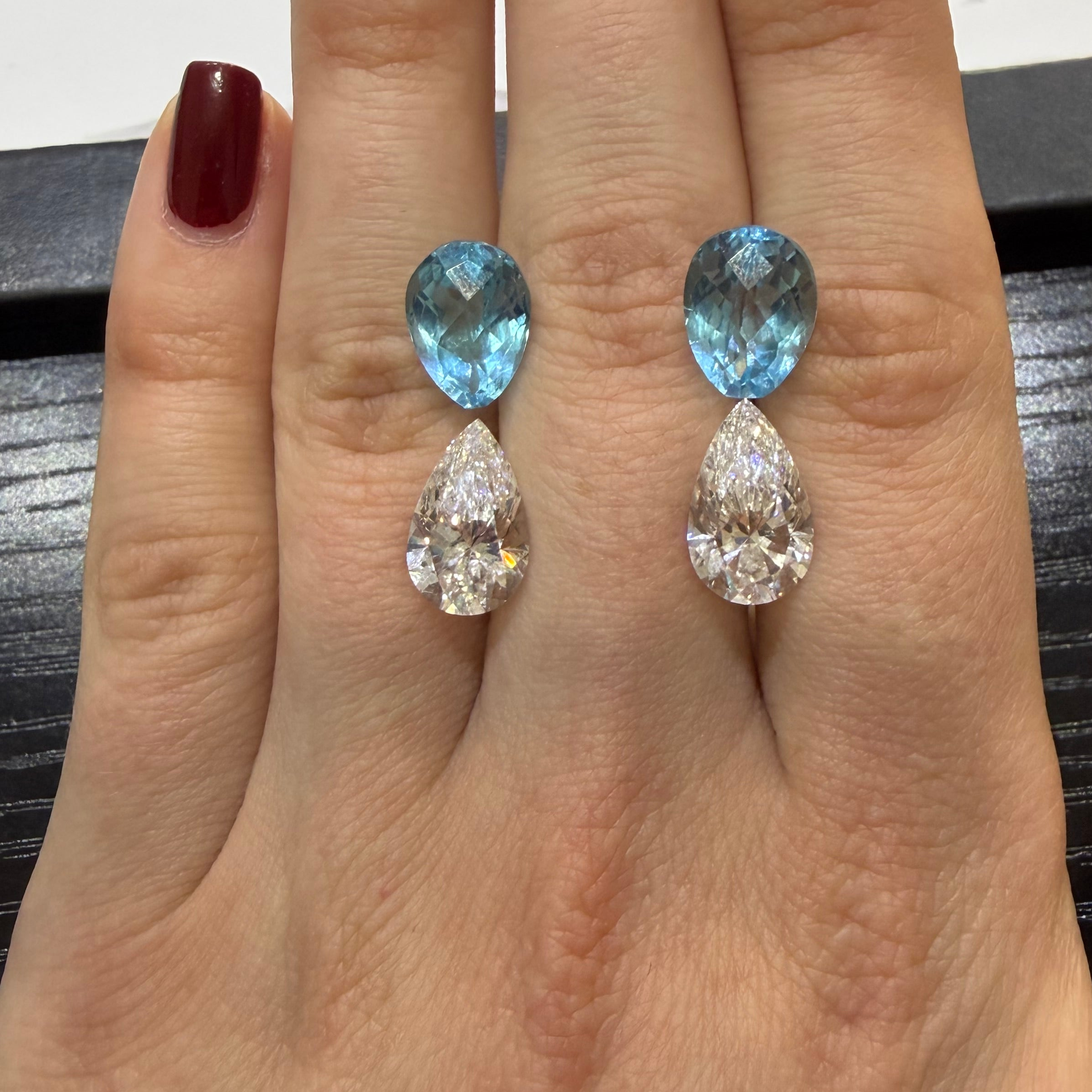 Bespoke 4 Carat Diamond Drops for L