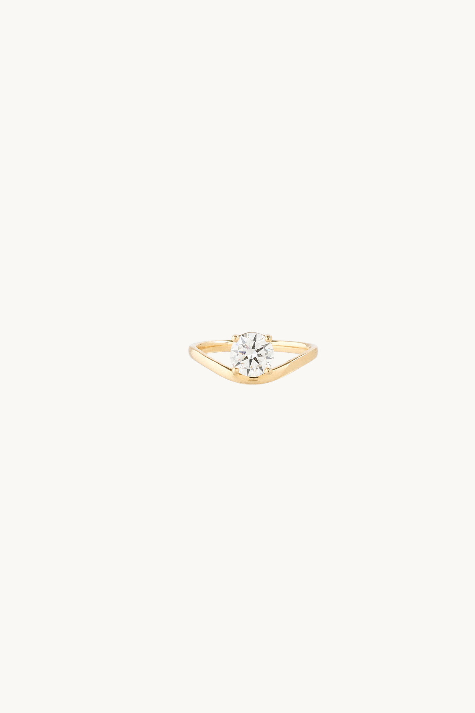 Jenny Floating Solitaire Diamond Band Ring