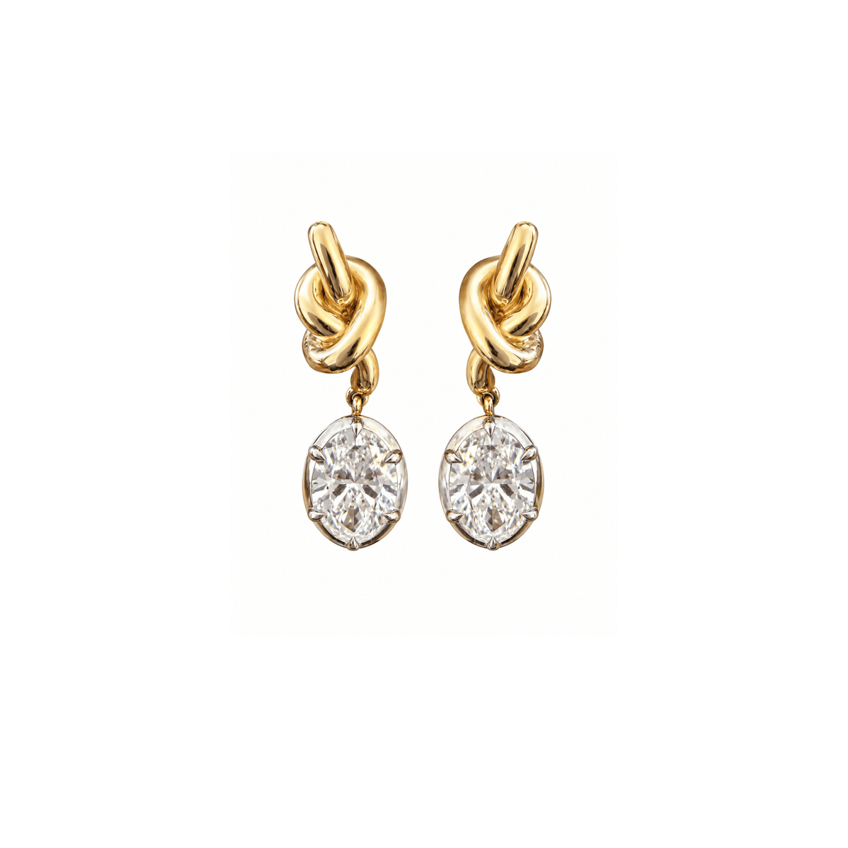 Georgia Knot and Oval Earrings