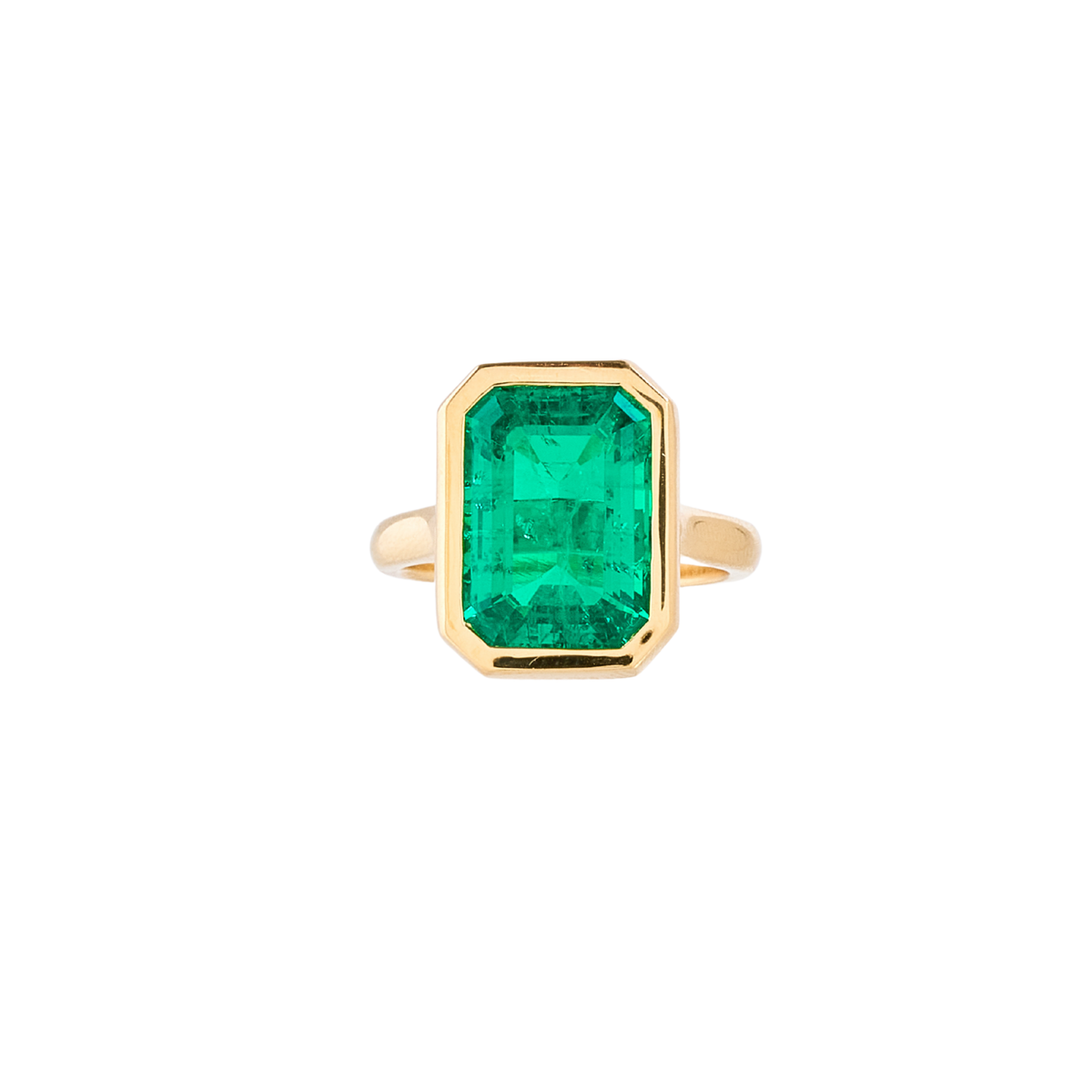 Inés Emerald Bezel Ring