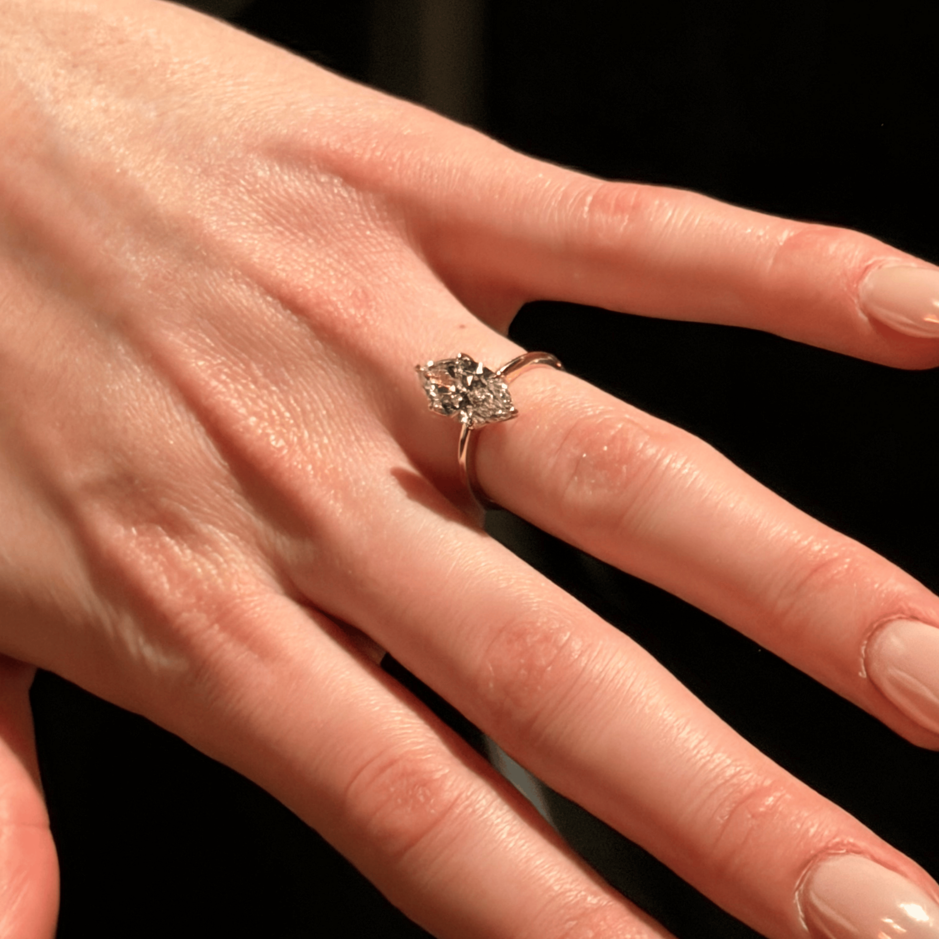 Custom M + A Engagement Ring