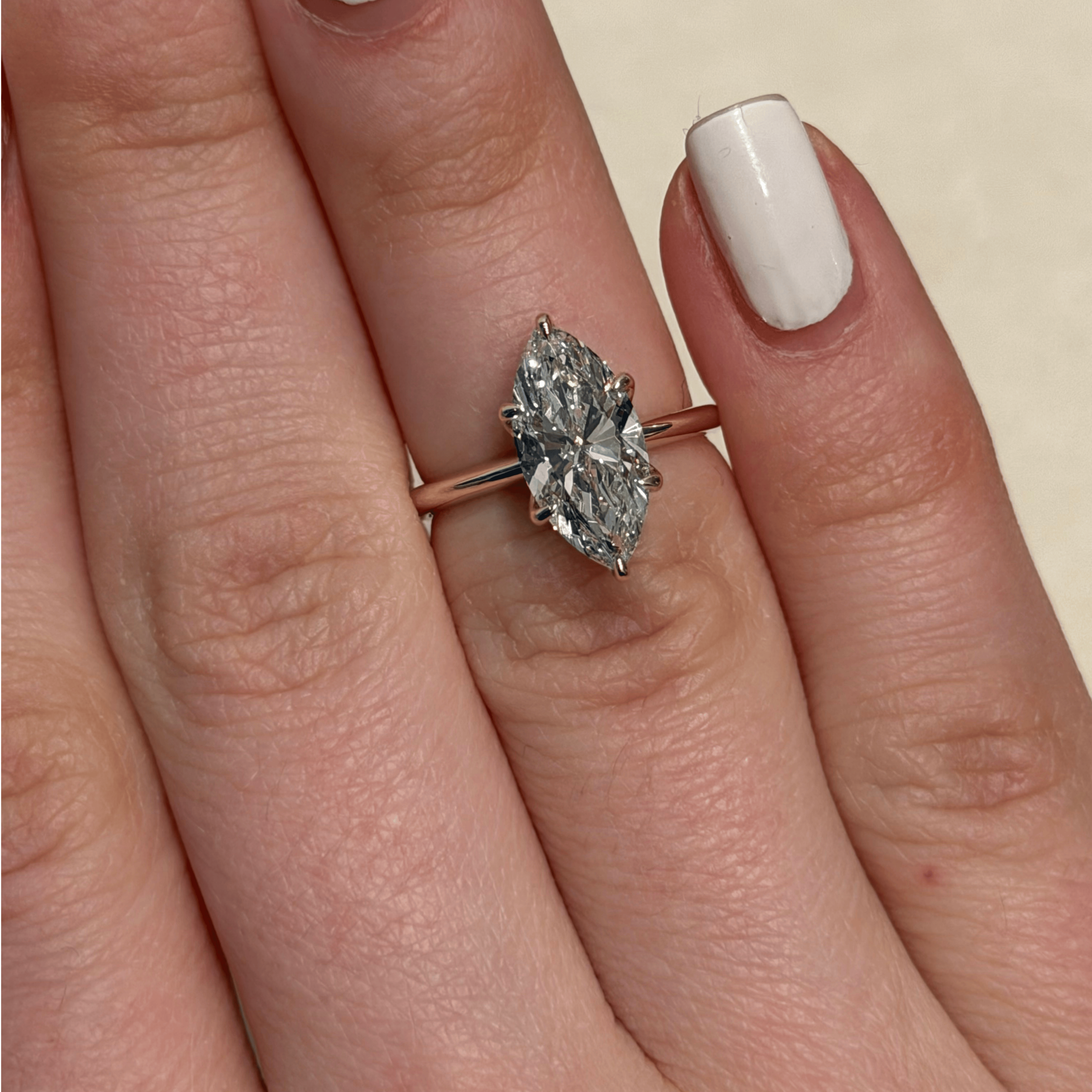 Custom M + A Engagement Ring