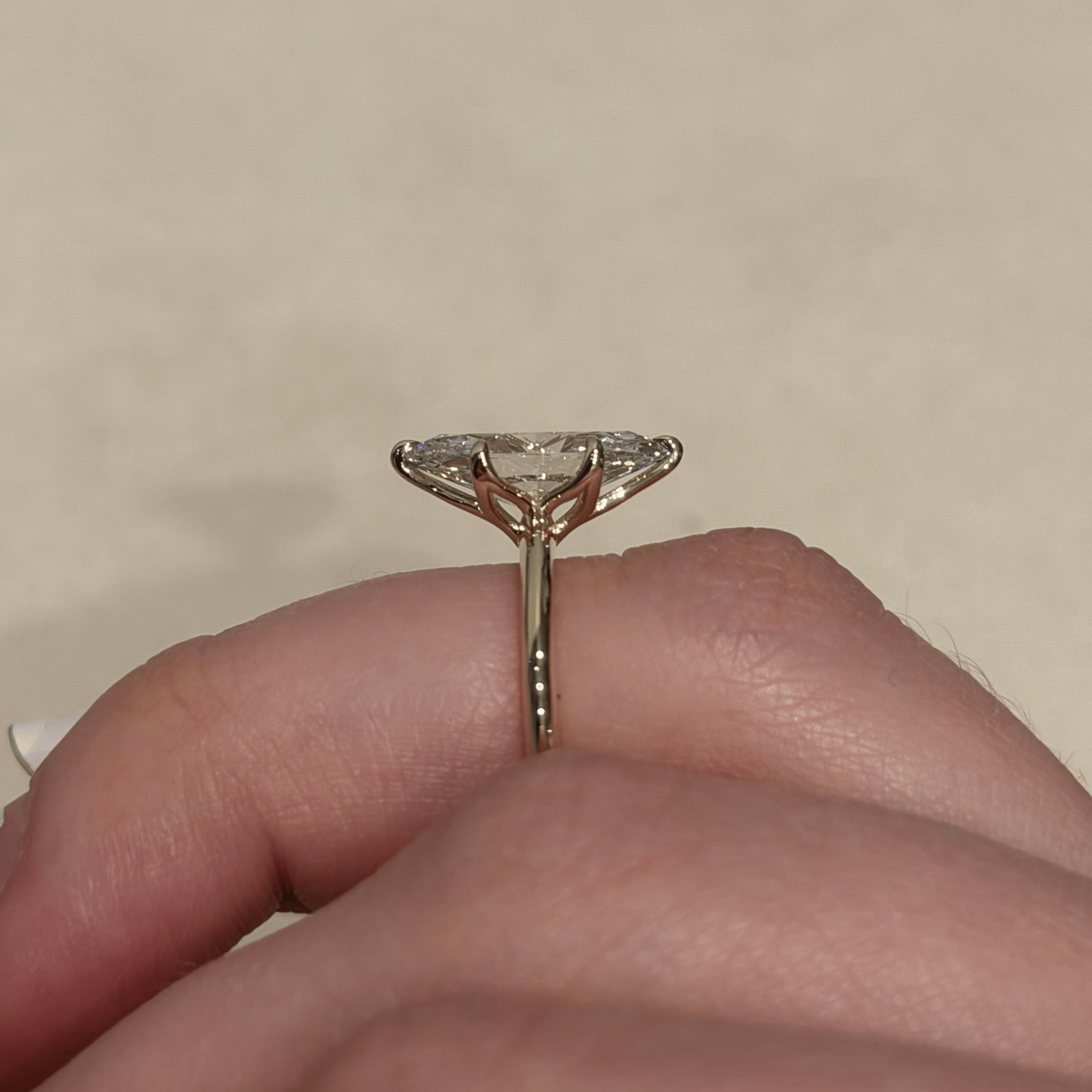 Custom M + A Engagement Ring