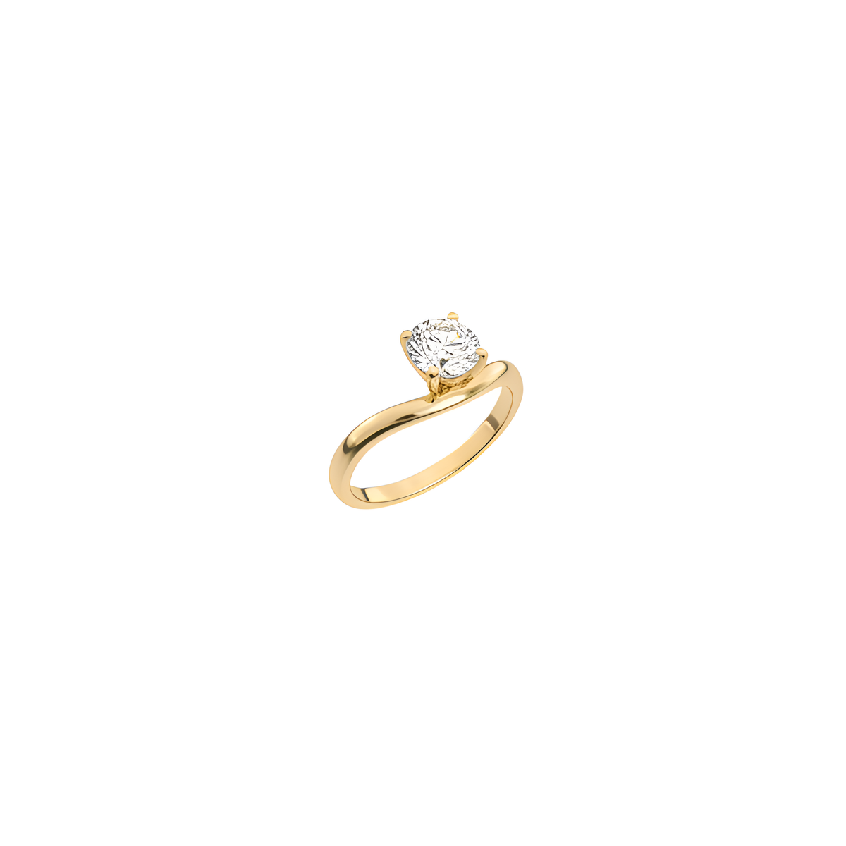 Jenny Floating Solitaire Diamond Band Ring