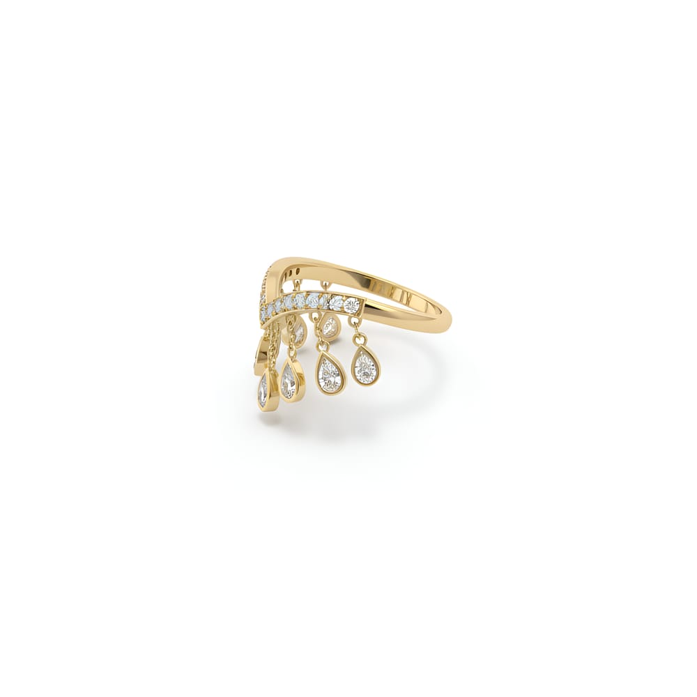 Farrah Fringe Bezel Pear
