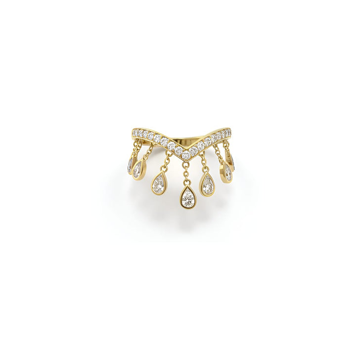 Farrah Fringe Bezel Pear
