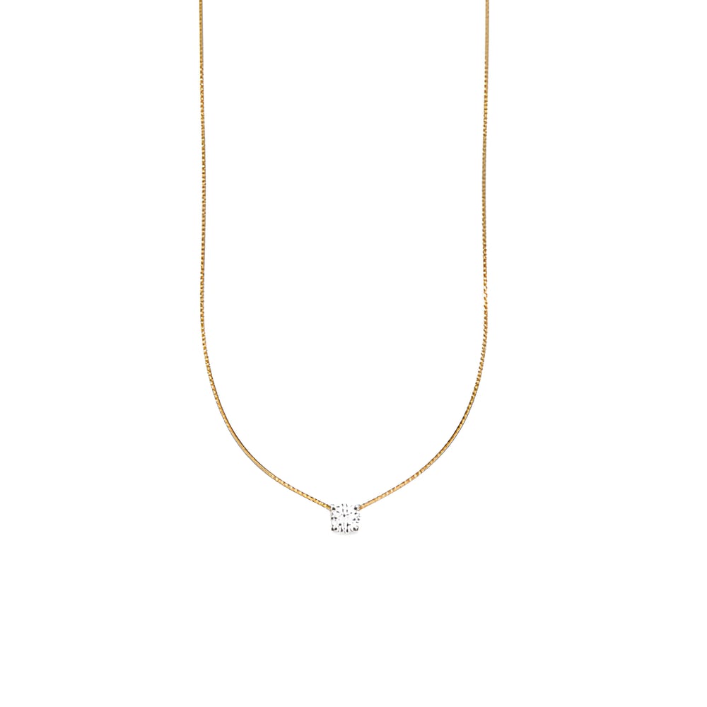 Celine Round Solitaire Necklace