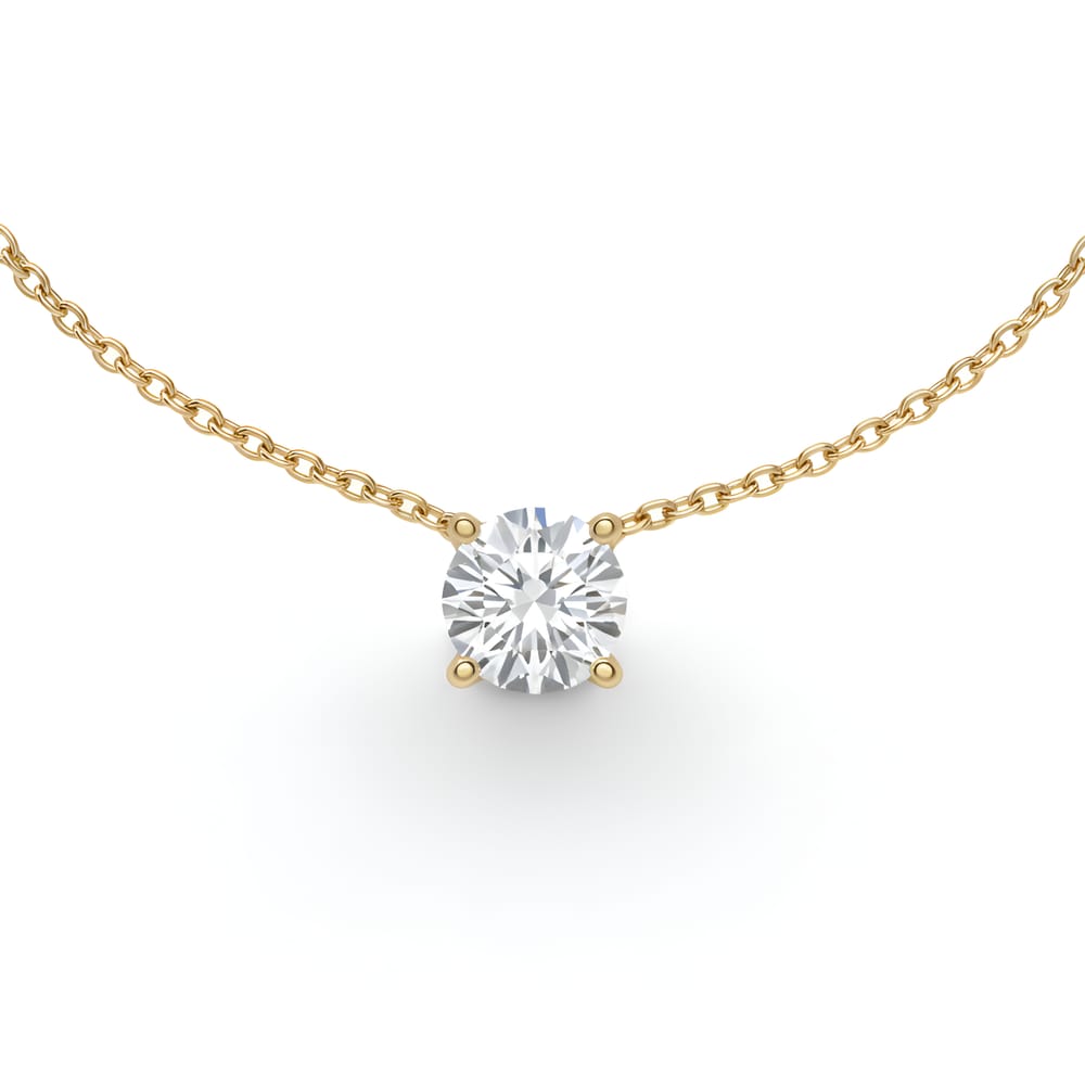 Celine Round Solitaire Necklace