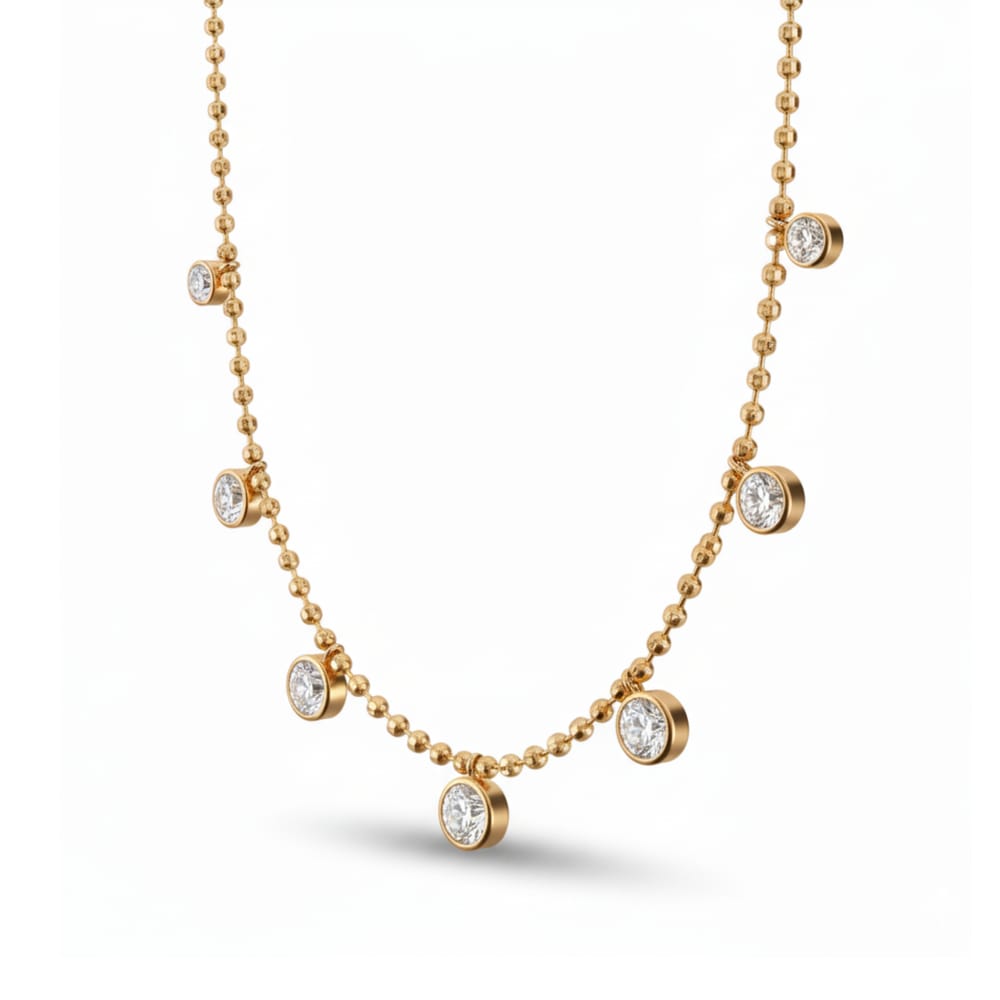 Raven Round Bezel Charm Necklace