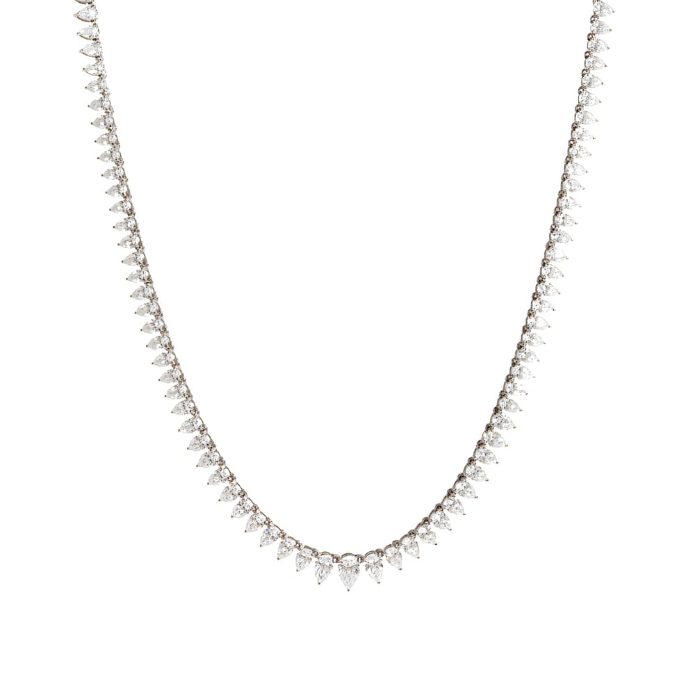Sophia Graduated Pear Tennis Necklace