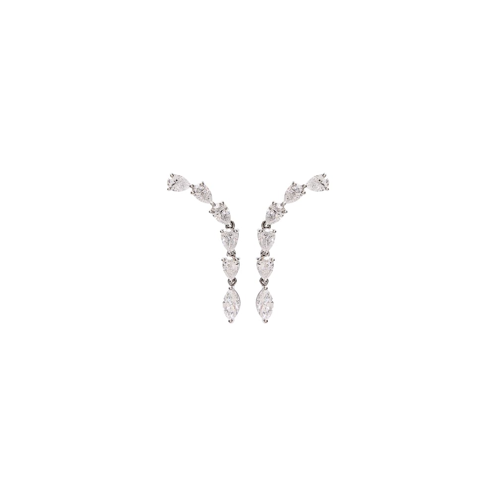 Dylan Curved Pear Drop Earrings