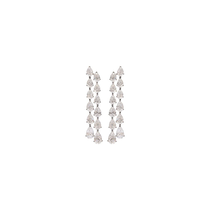 Pisces Pear Double Drop Earrings