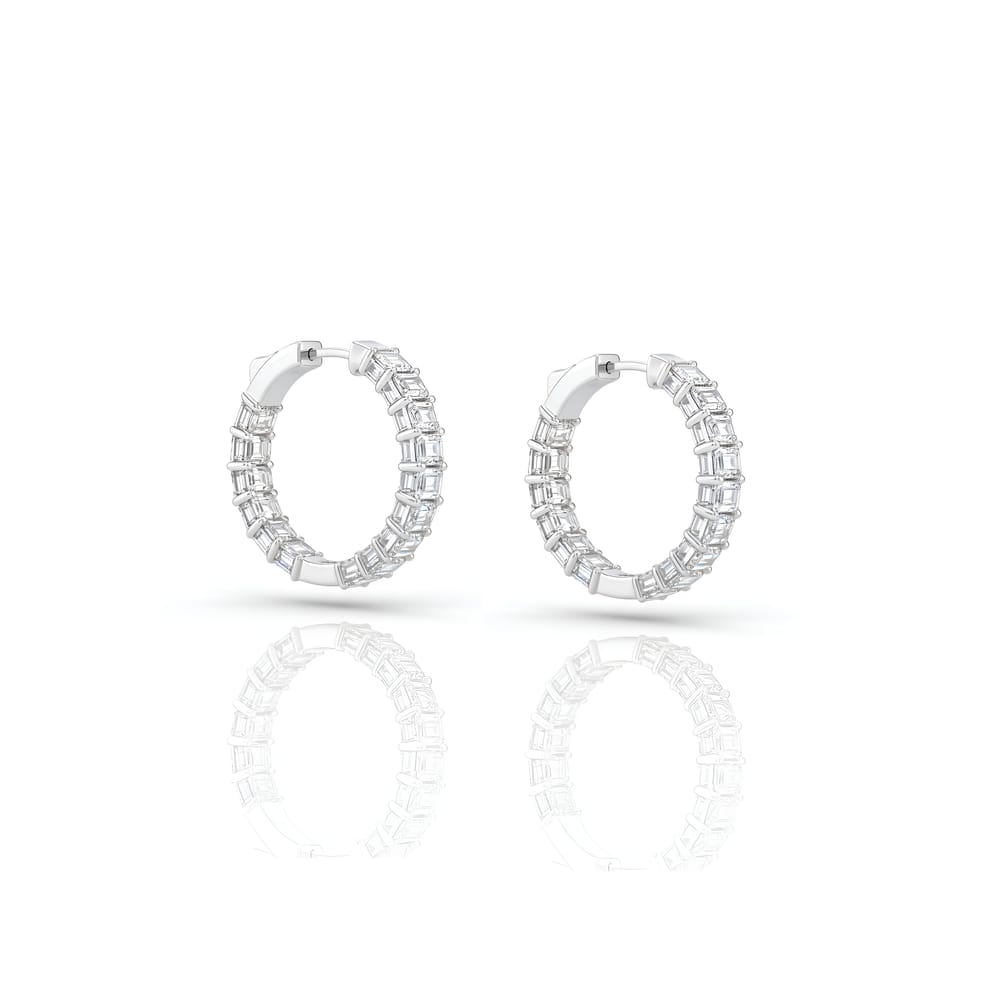 Danielle Medium Emerald Hoops