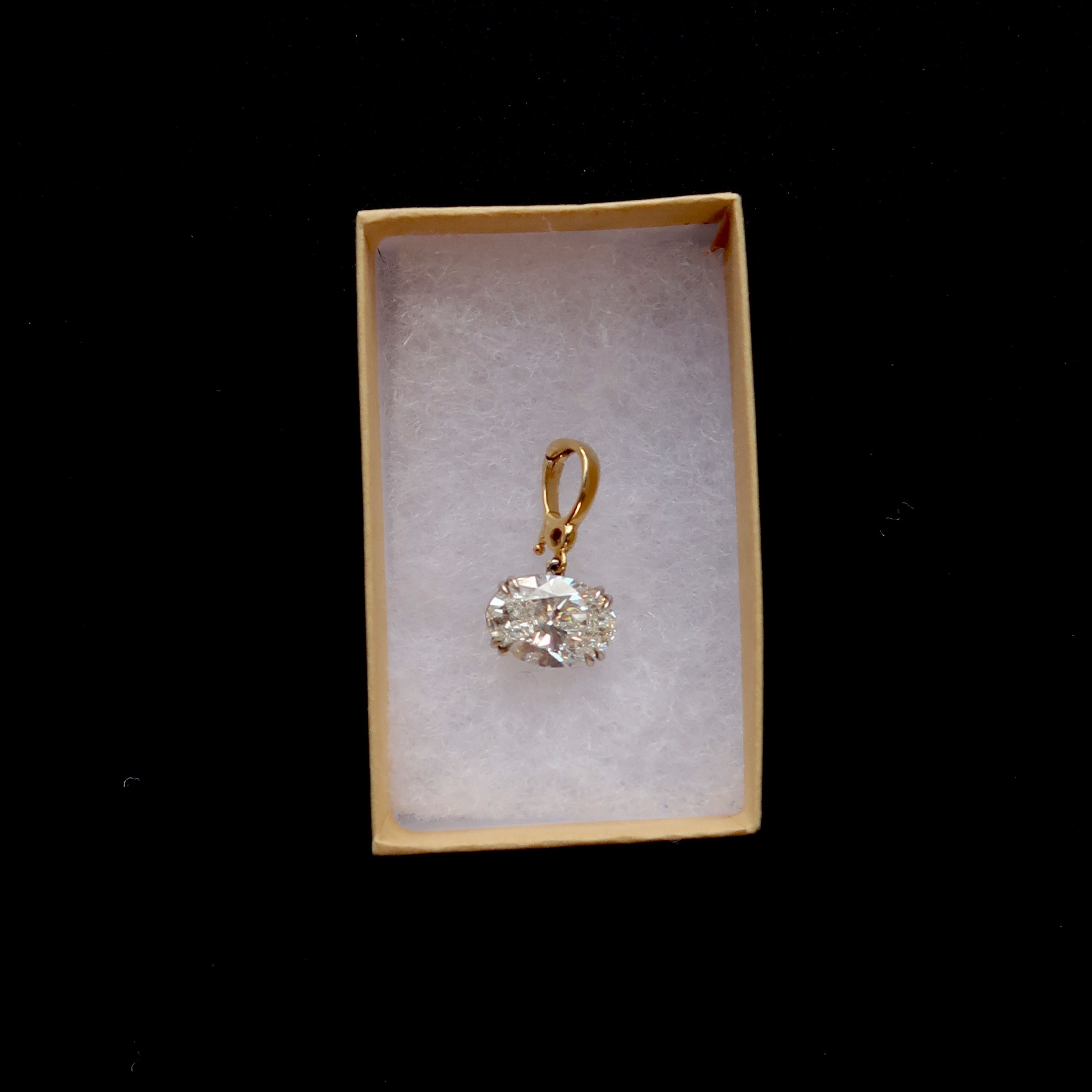 Mega East-West Oval Diamond Charm