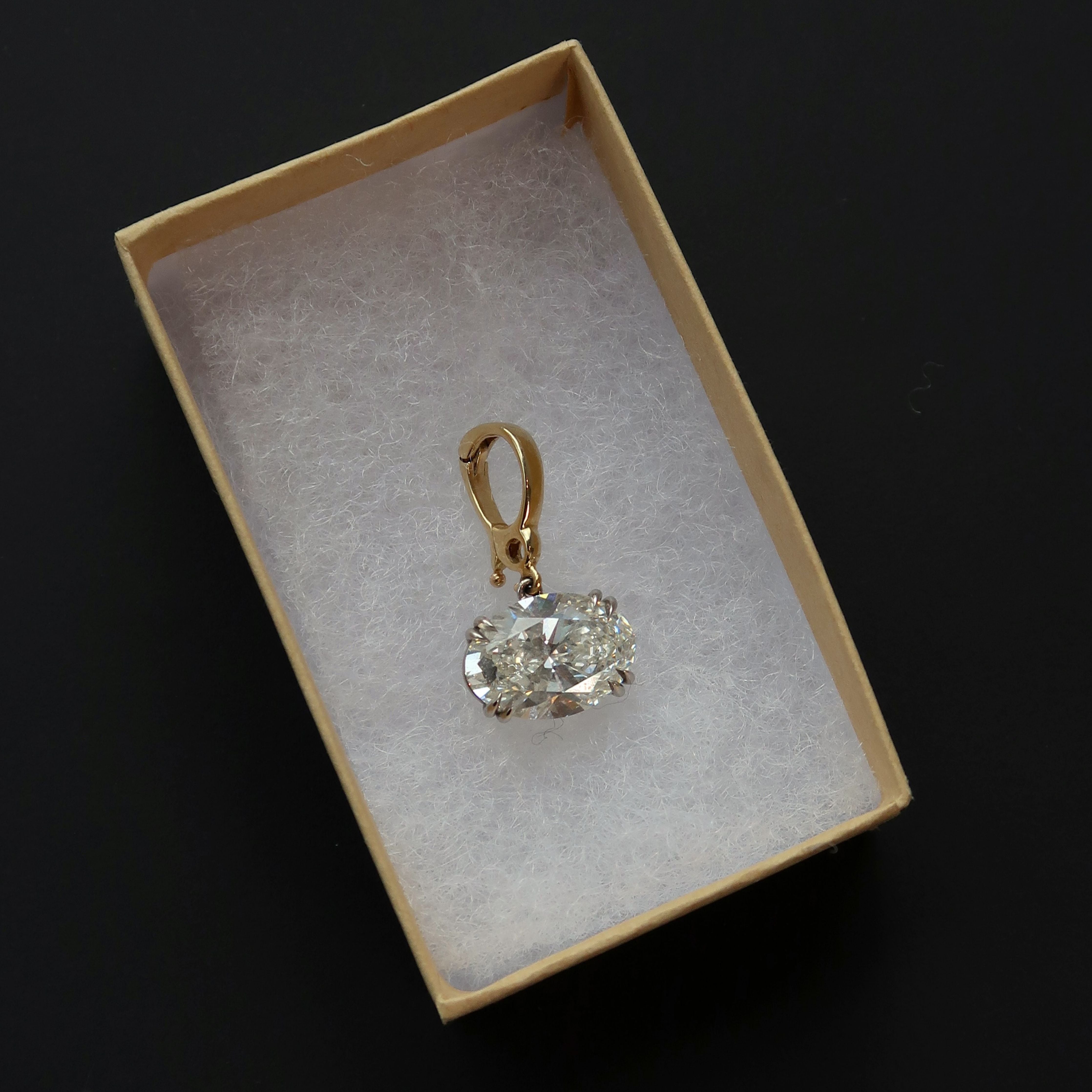 Mega East-West Oval Diamond Charm