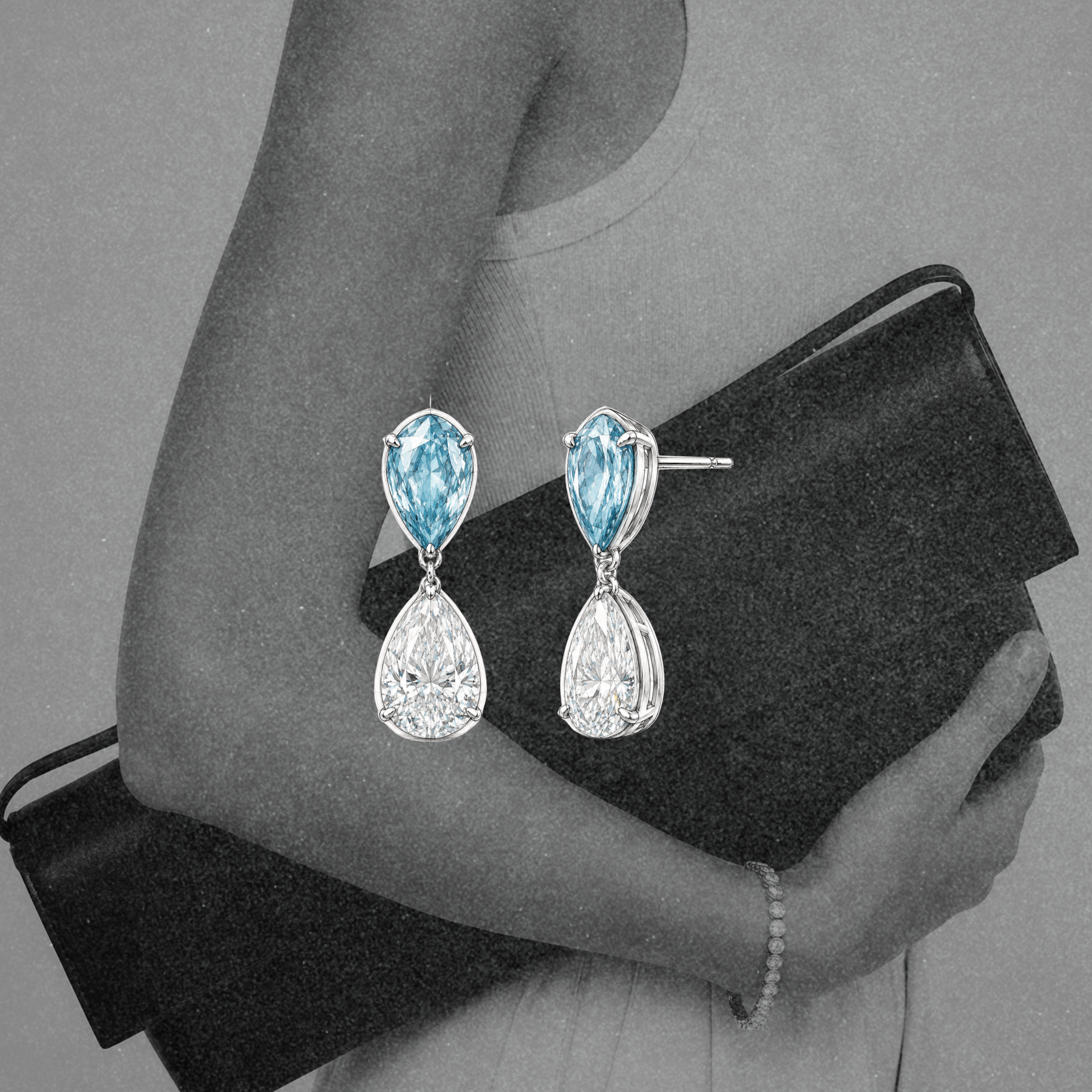 Bespoke 4 Carat Diamond Drops for L
