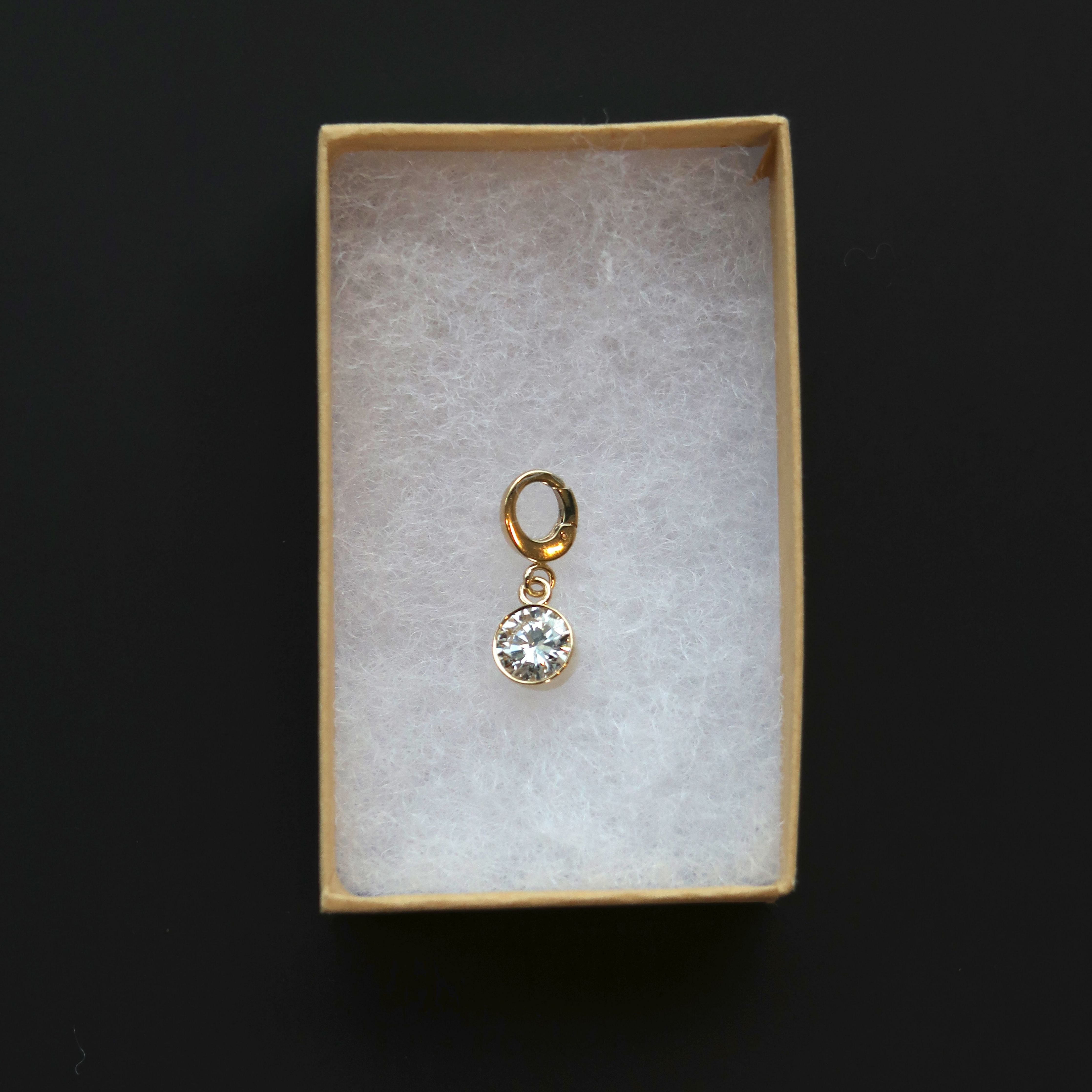 Petite Bezel Round Diamond Charm