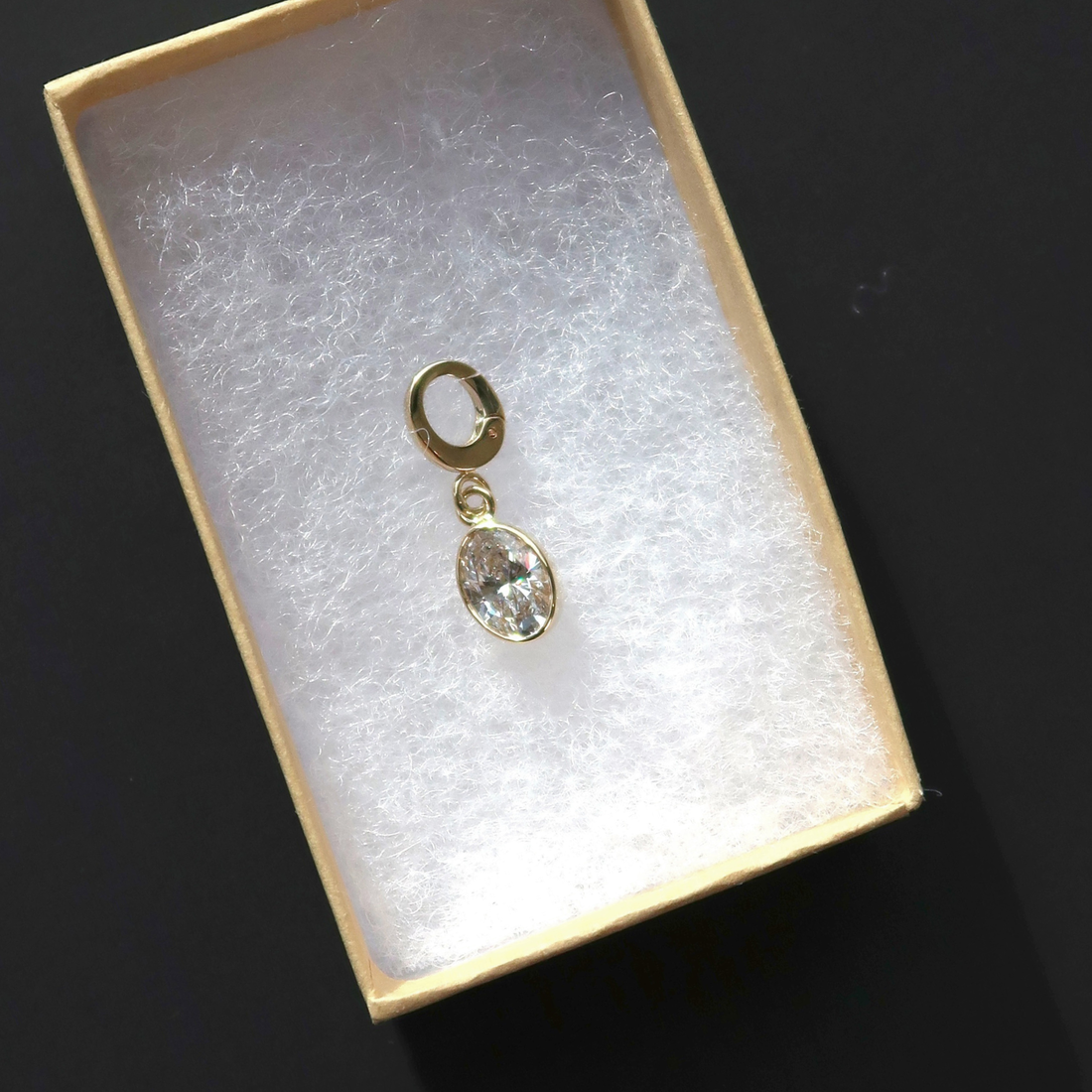 Petite Bezel Oval Charm