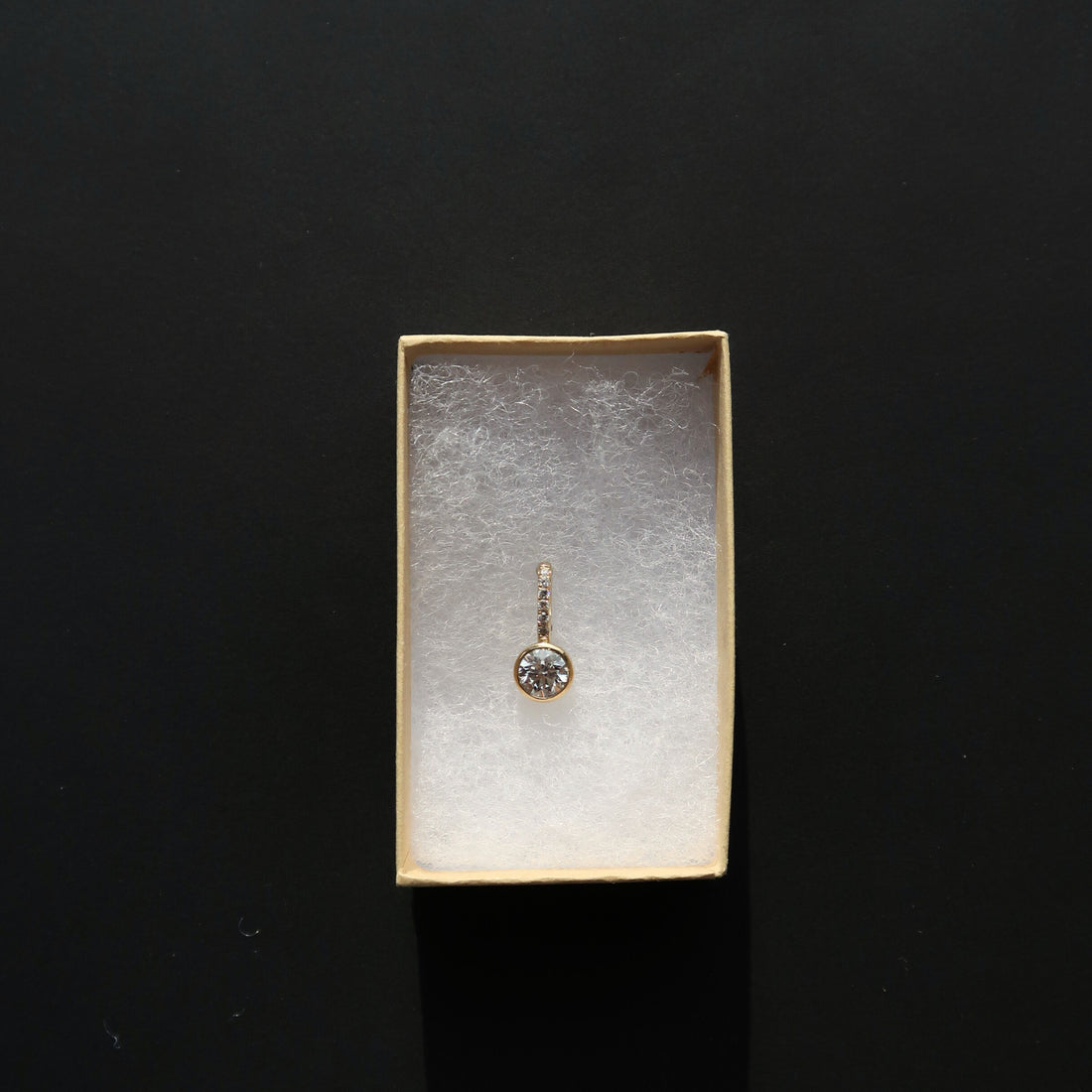 Petite Bezel Round Charm with Diamonds