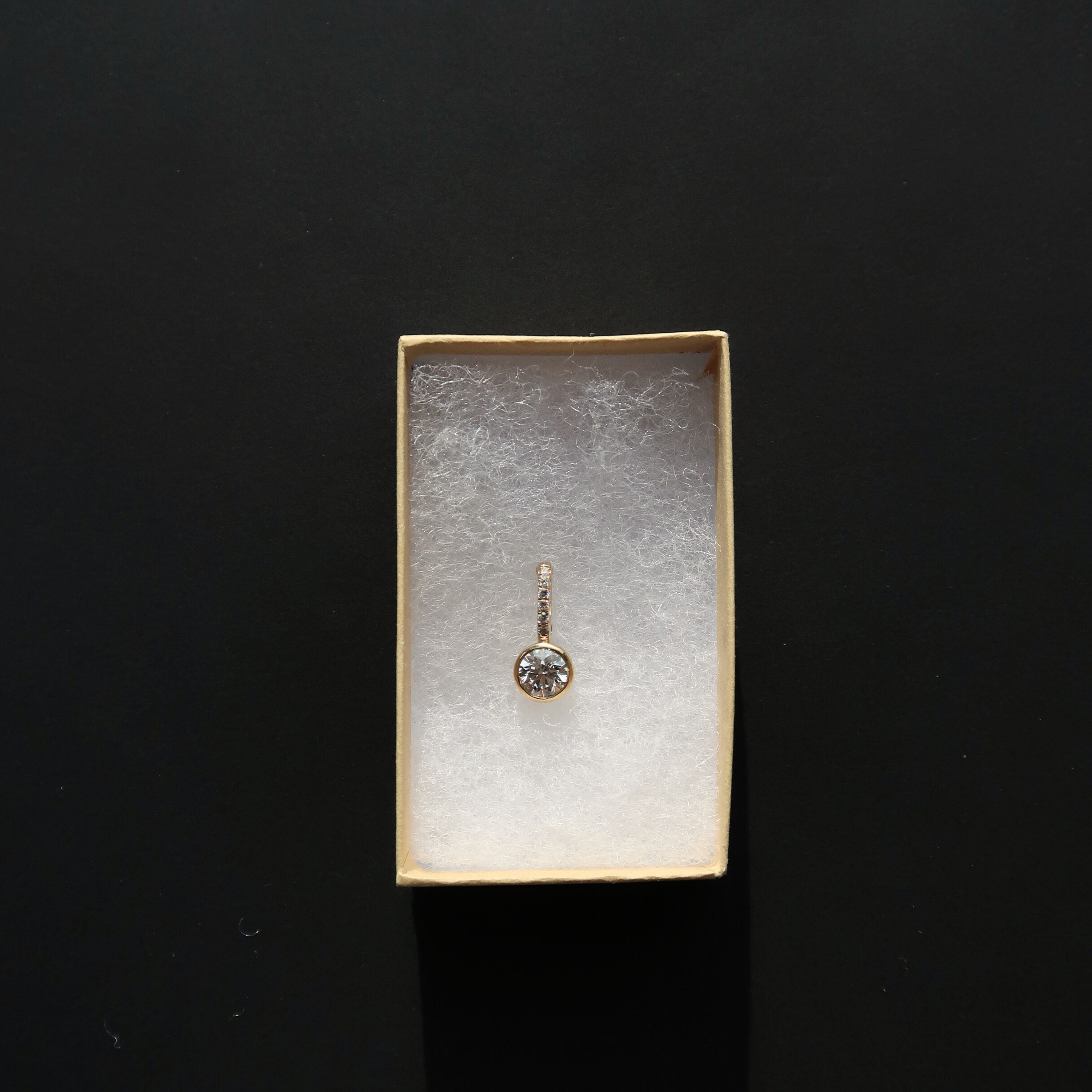 Petite Bezel With Pavé Round Diamond Charm