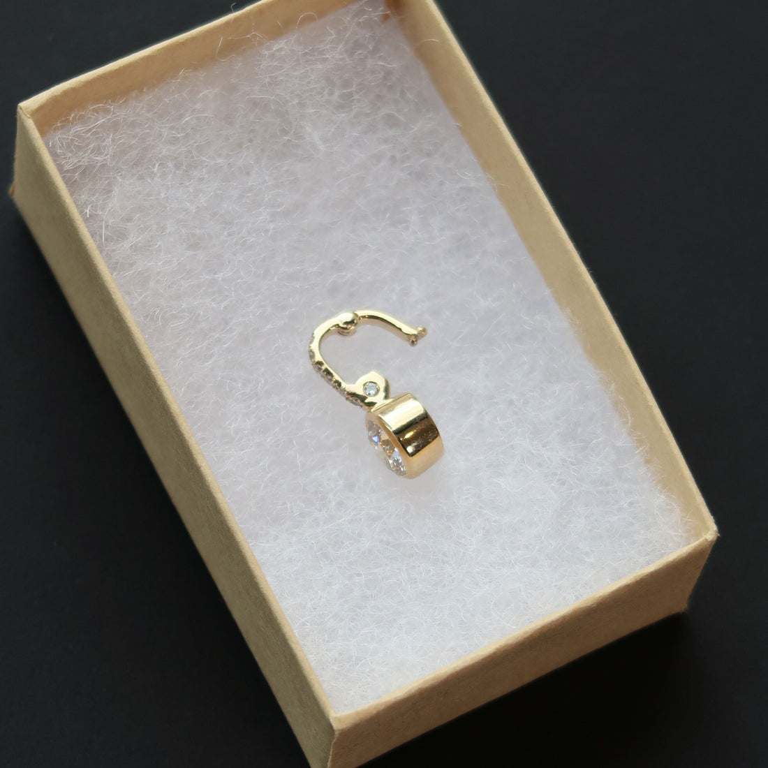 Petite Bezel Round Charm with Diamonds