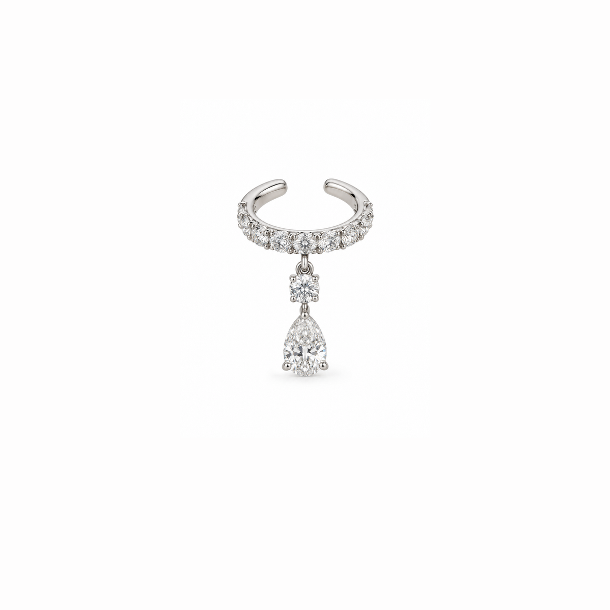 Blair Ear Cuff with Pear Dangle