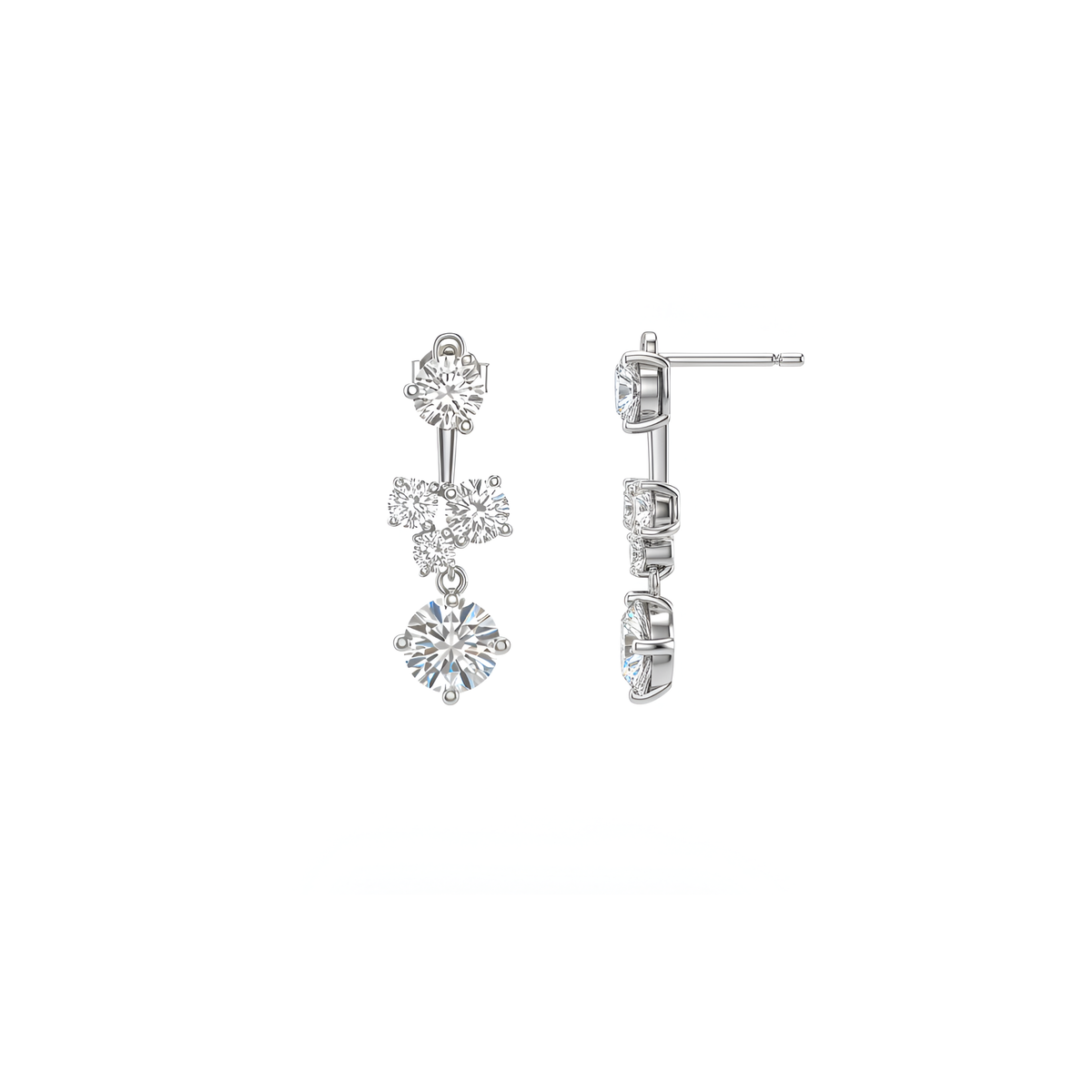 Ariana Multi Round Stud Drop Earrings
