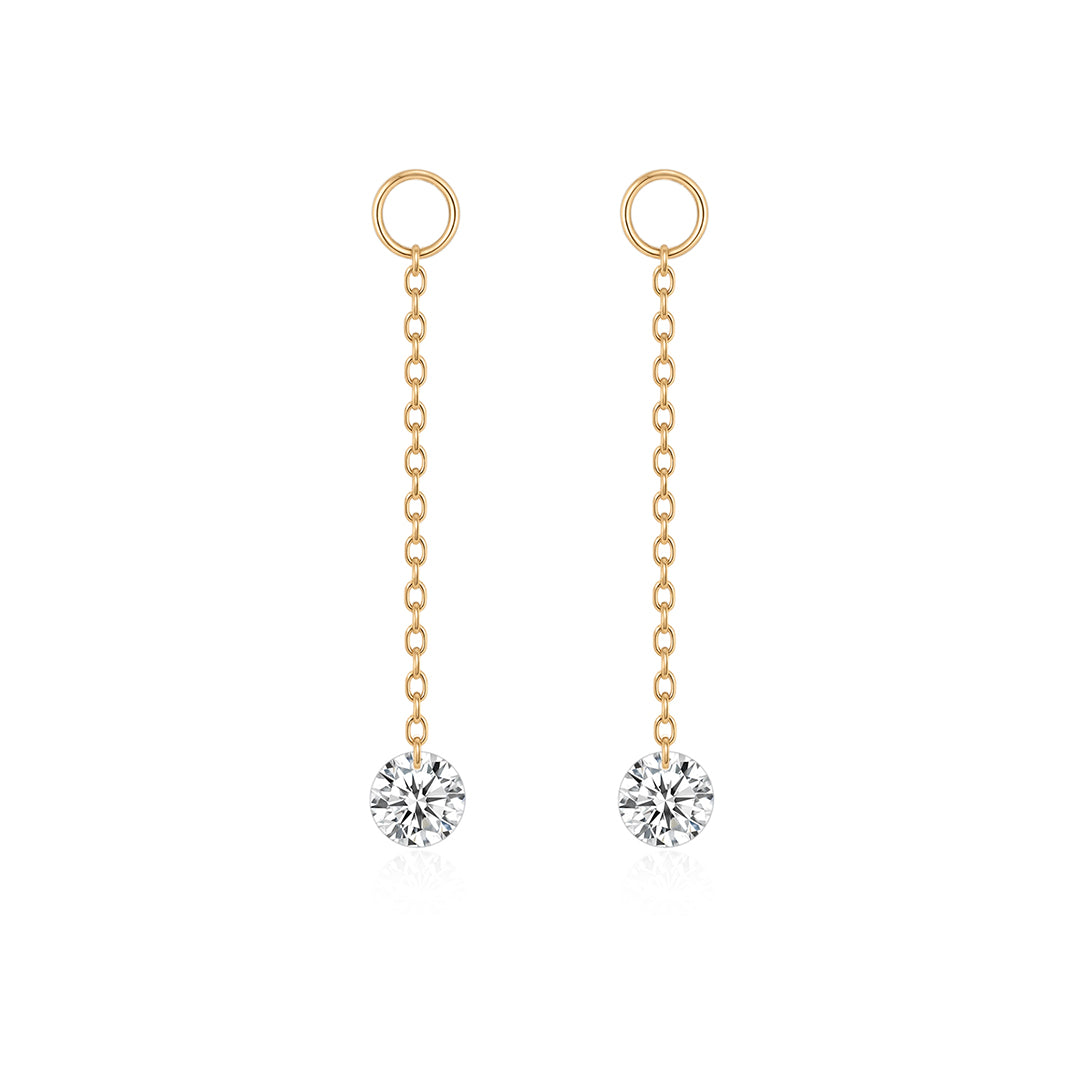 New The Stella Diamond Chain Drop Earrings